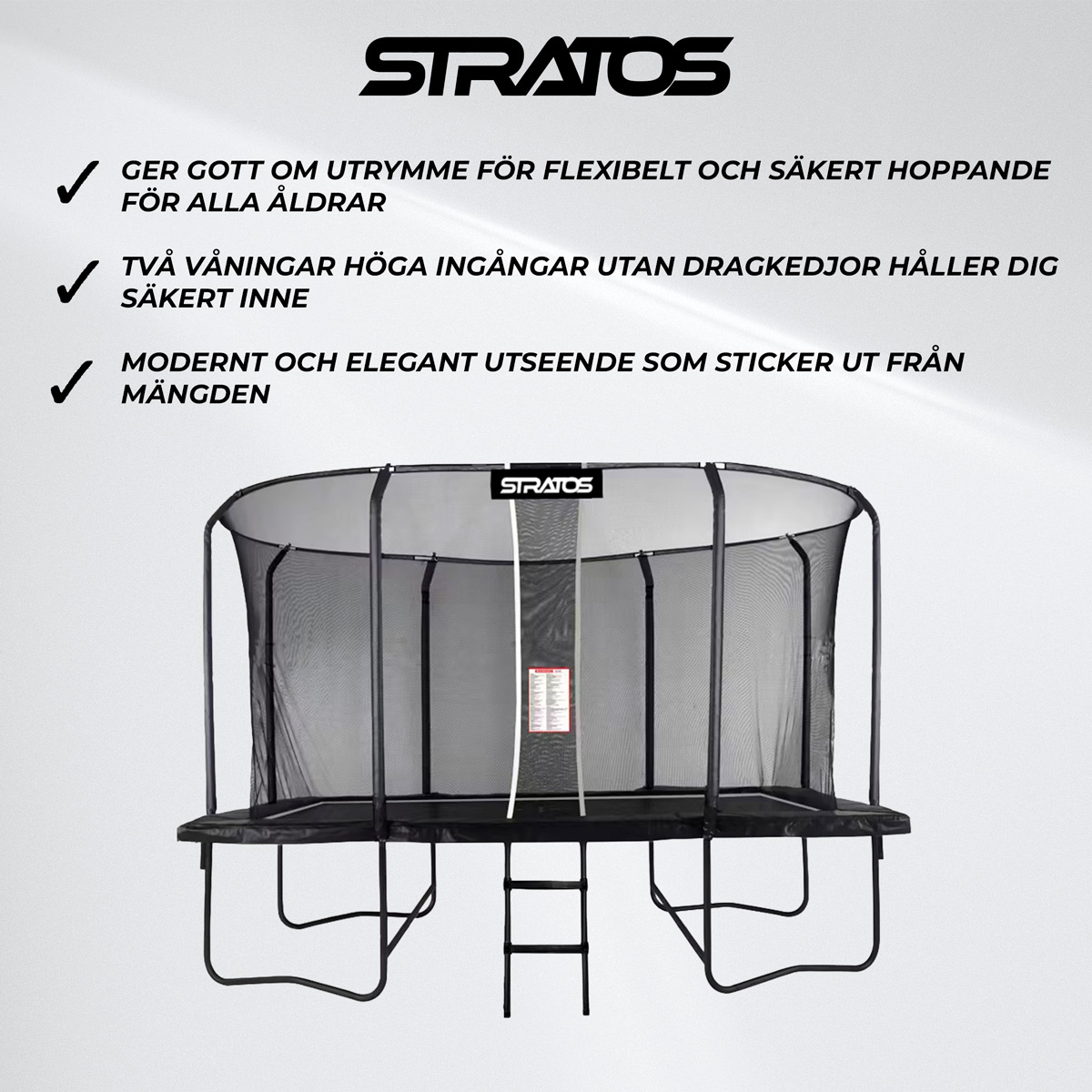 Studsmatta Stratos Premium Black Line 277x477 cm