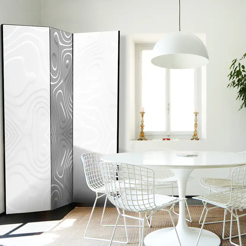 Rumsavdelare Arkiio Room Divider White Waves I 135x172 cm