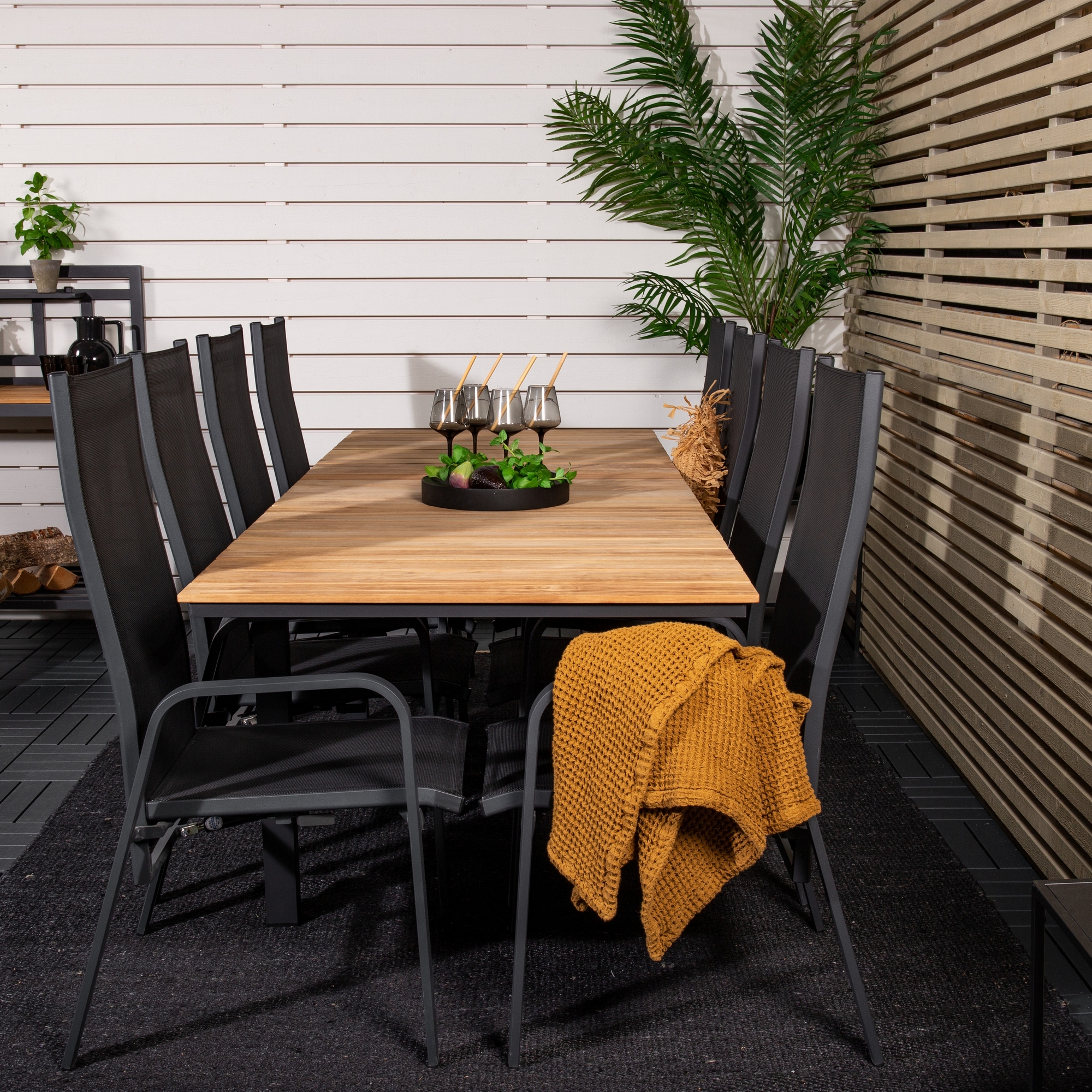 Matgrupp Venture Home Meya 160/240 med 8 Copacabana Stolar