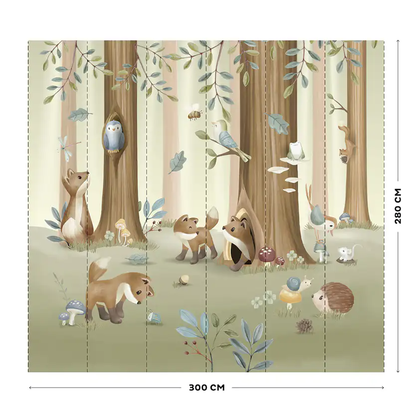 Fototapet Little Dutch Fototapet Forest Friends