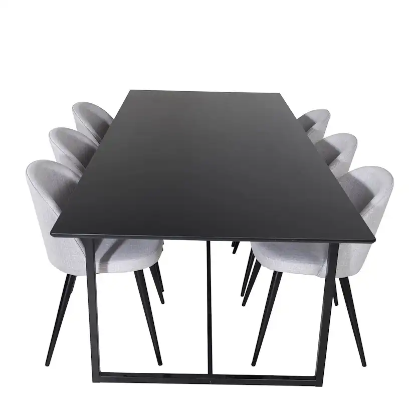 Matgrupp Venture Home Palaba med 6 Valentina Stolar Polyestertyg