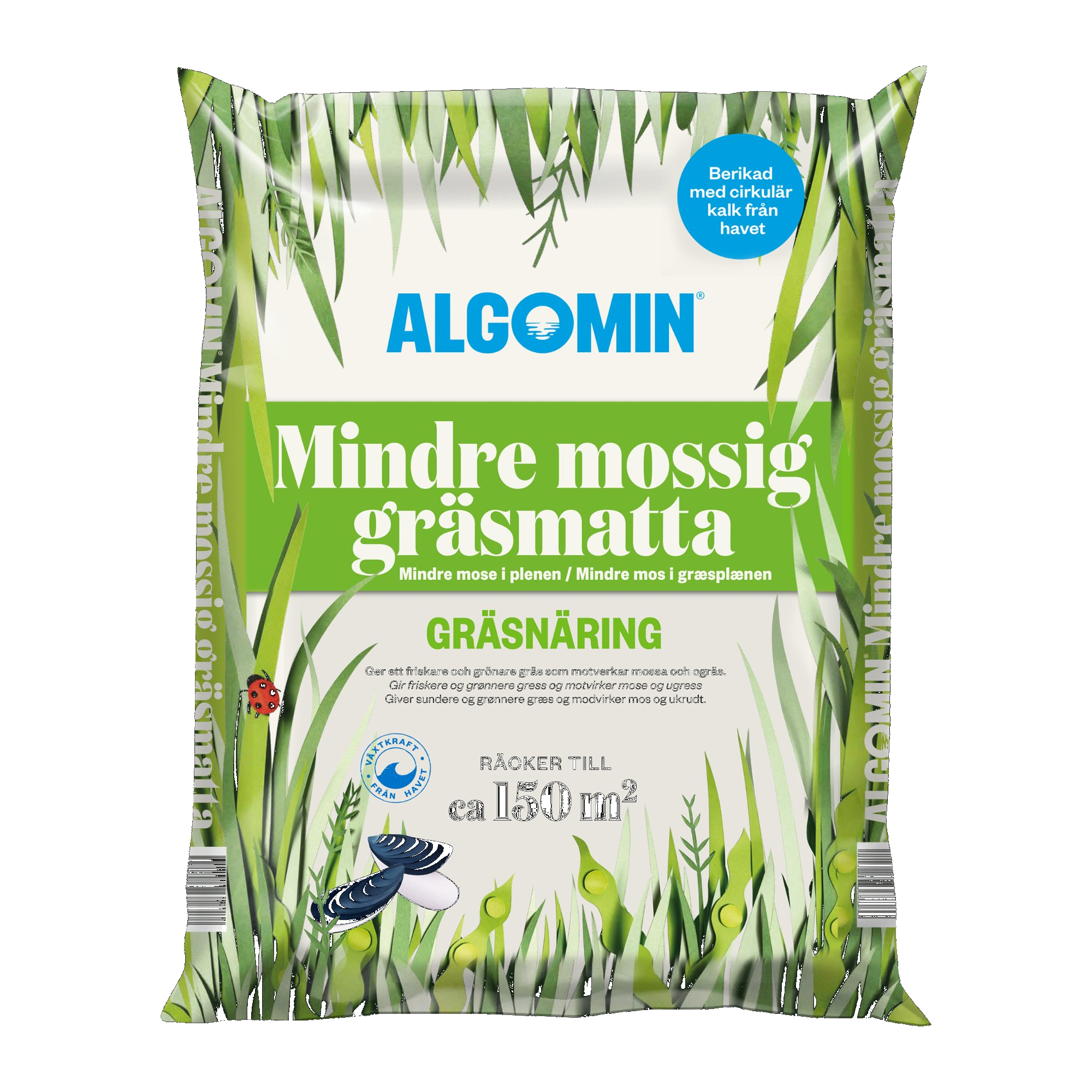 Gräsmattegödsel Algomin Mindre Mossig Gräsmatta 6,5 Kg