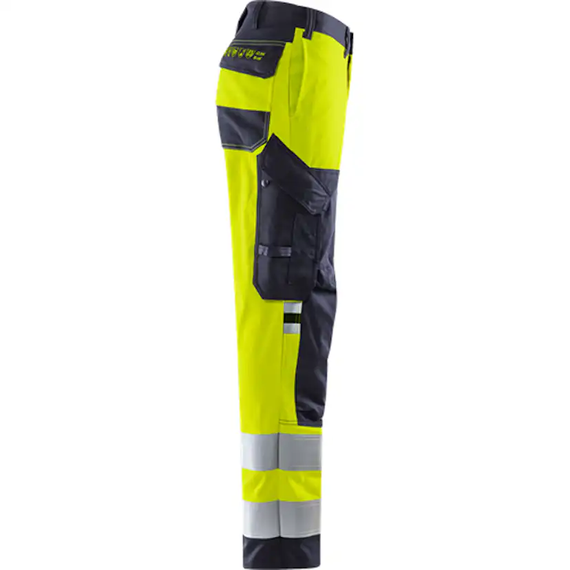 Flamestat byxa stretch 2161 ATHF, kl 2 Storlek: C154, Gul/Marinblå