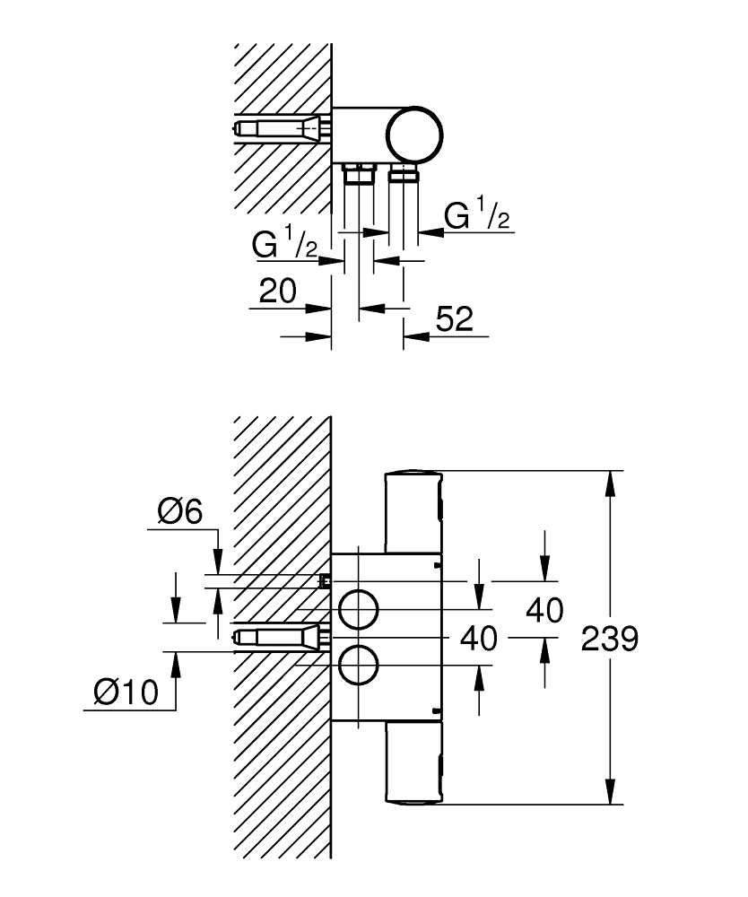 Duschblandare Grohe Precision Start 34848 40 cc