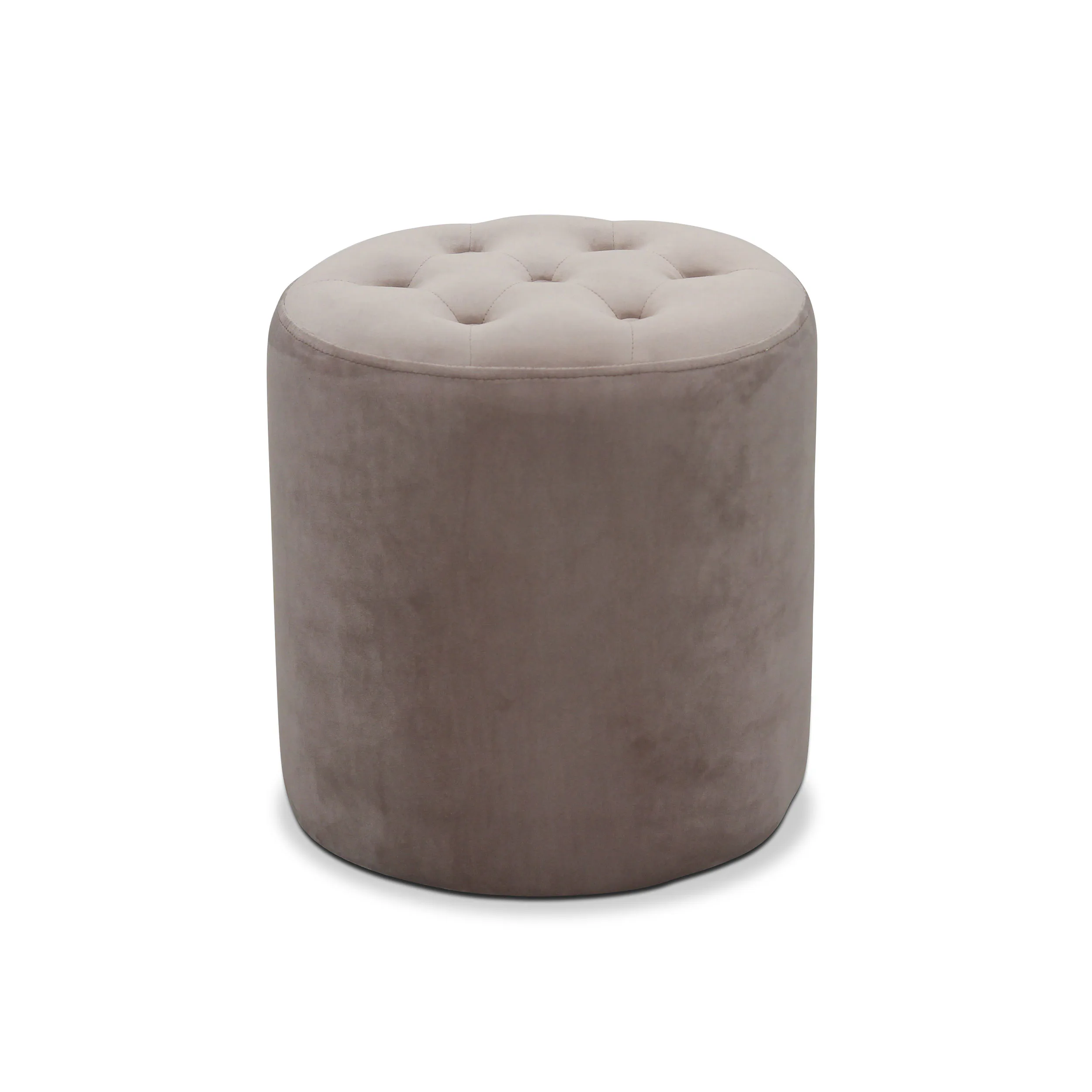 Pisa Puff 5207 Tyg sammet CC-06 ljusgrå Ljusgrå