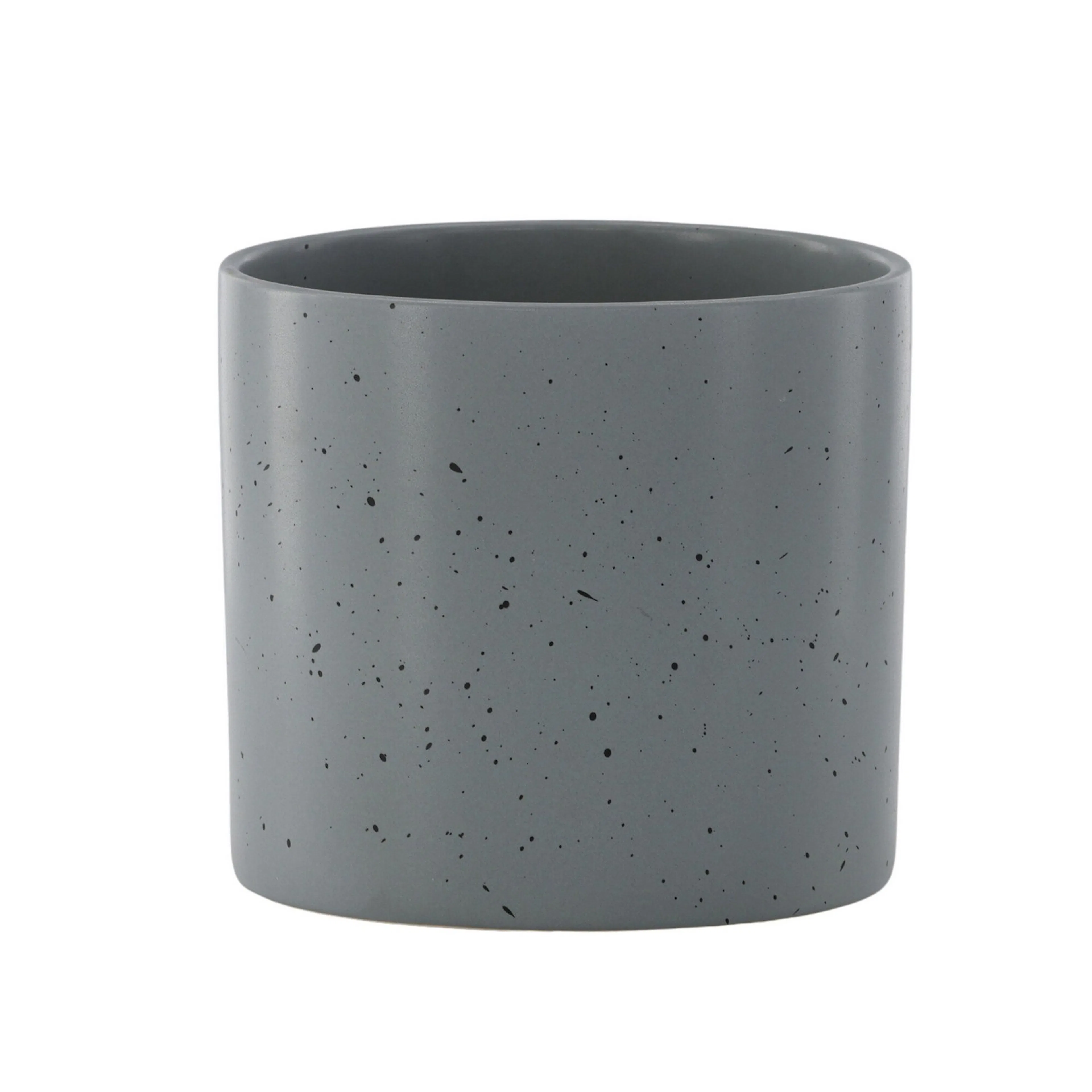 Sane Pot - Dark Grey/Black Dots - 18*18*17cm Mörkgrå, H: 17 cm