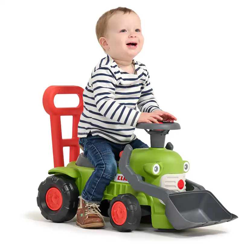 Traktor Falk Claas Vintage Med Ratt, Tuta & Tryckhandtag