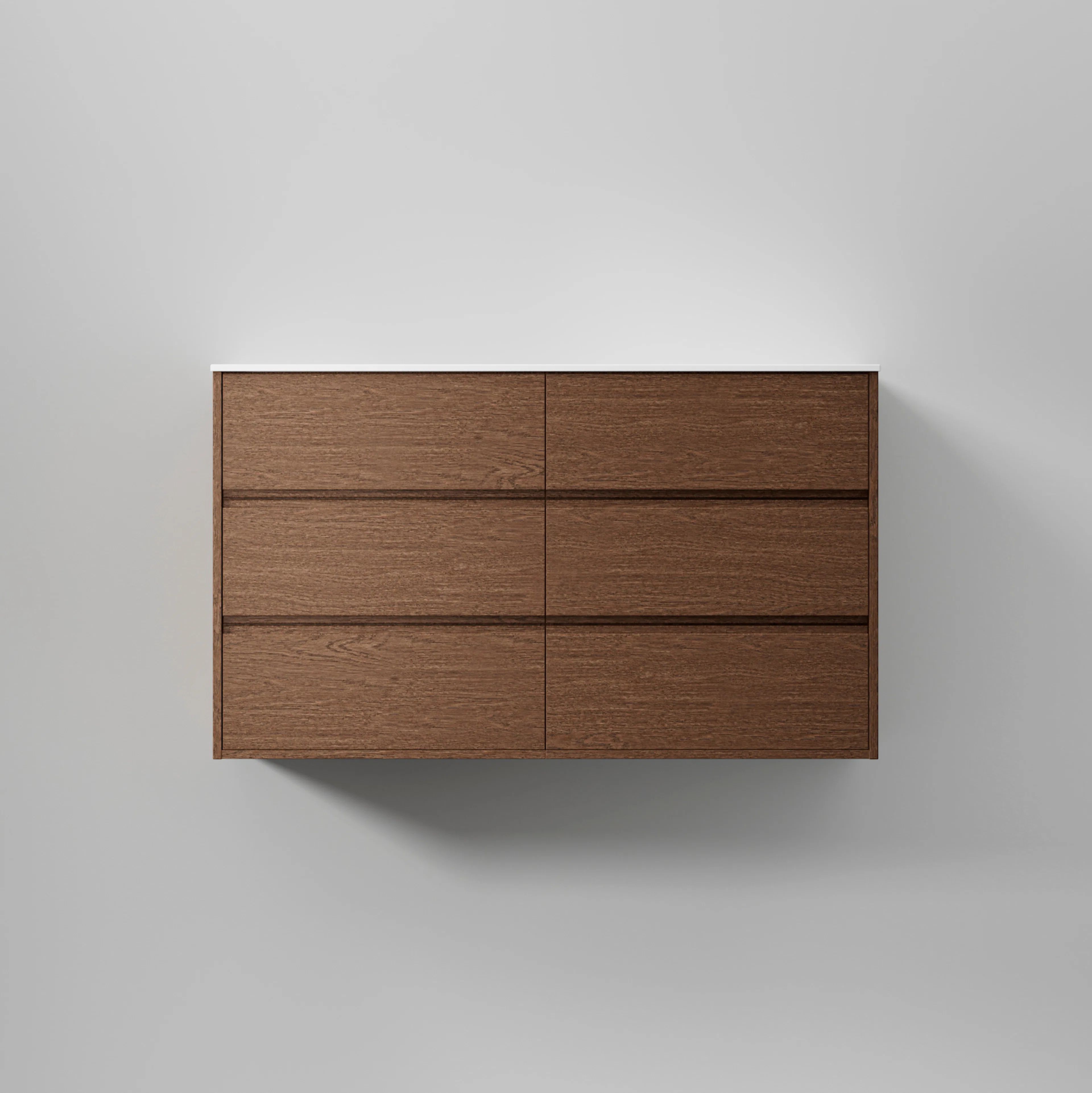 Kommod Terra Grip 120 D, Dark Oak, 6 Lådor Färg: Dark Oak, Bredd: 1200 mm
