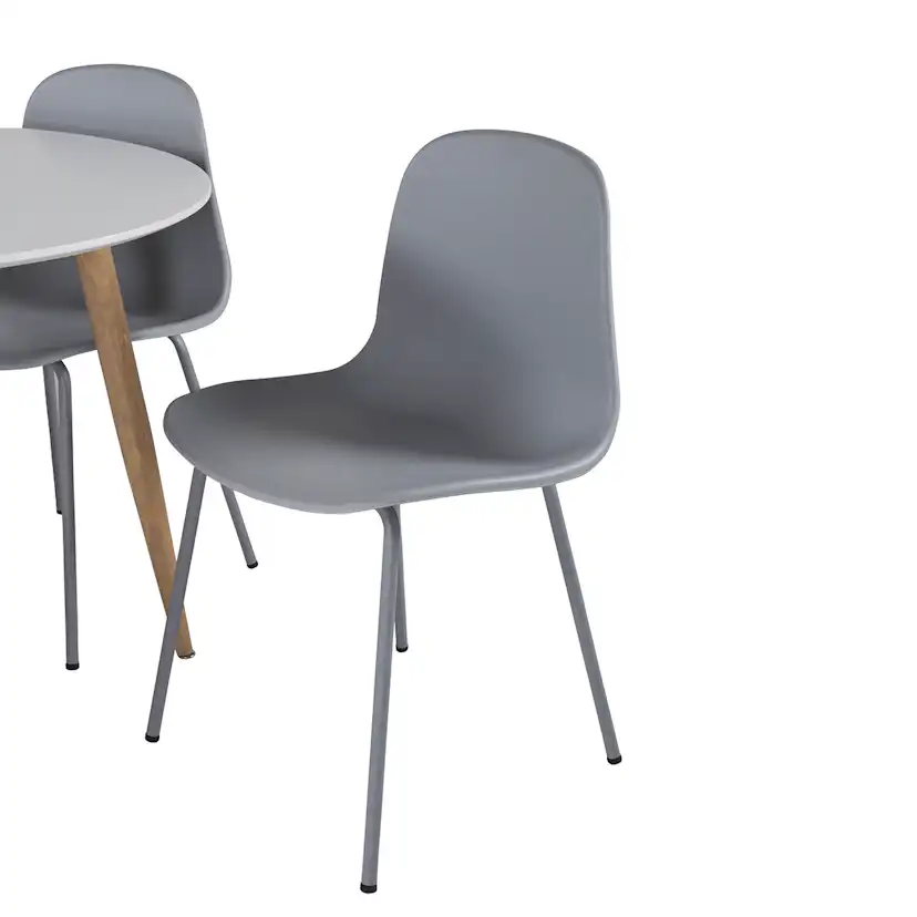 Matgrupp Venture Home Plaza Ø110 cm med 4st Arctic Matstolar