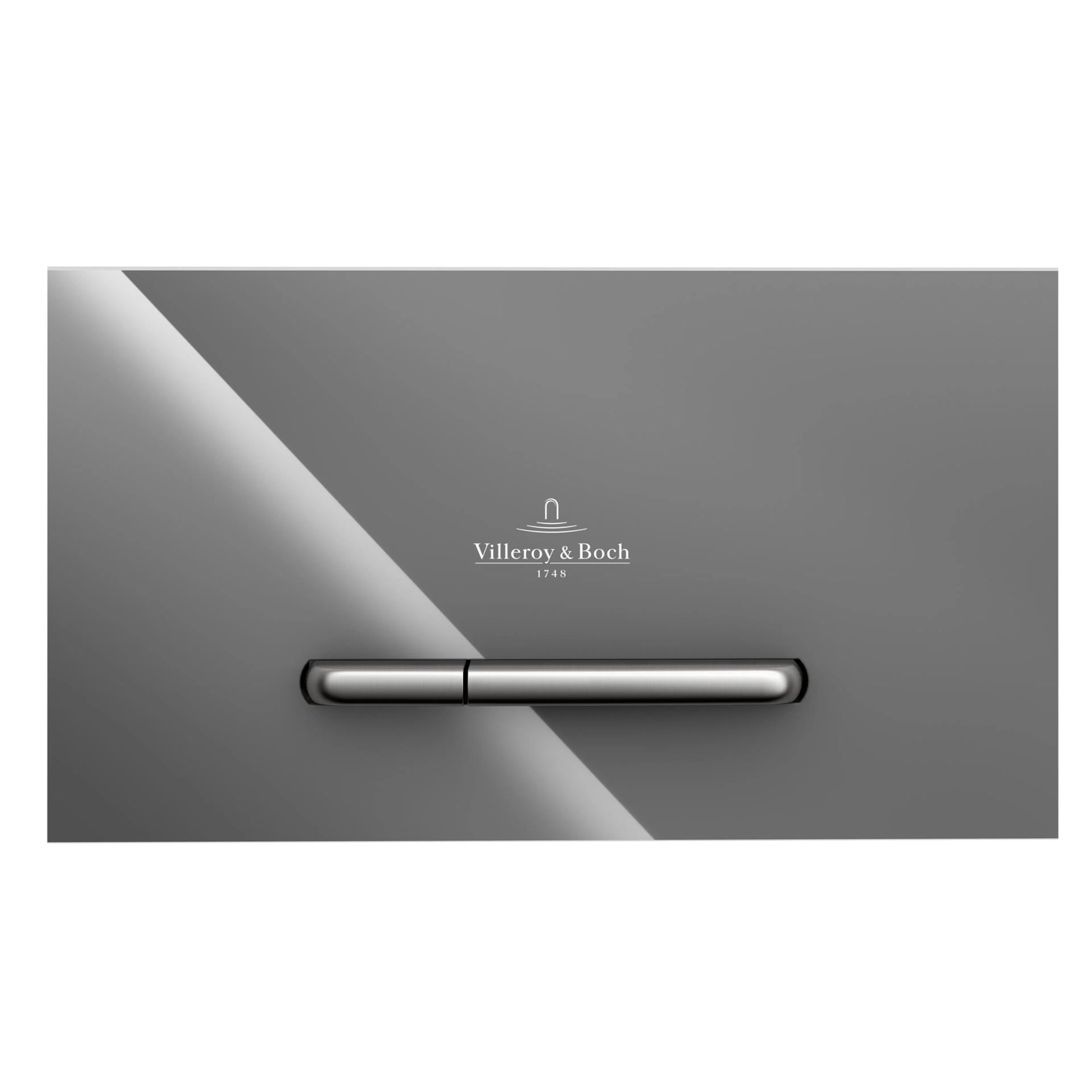 Spolknapp Villeroy & Boch ViConnect installationssystemen 92 Blankgrått glas