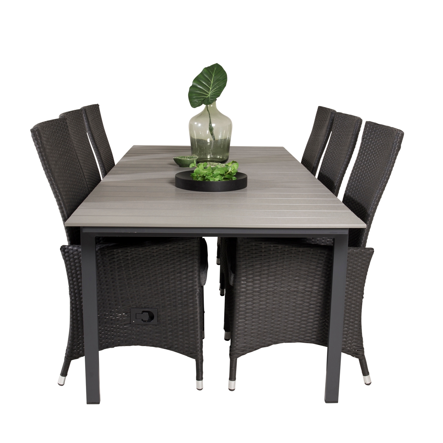 Levels Dining Table 224/324*100 - Svart Aintwood +Padova Arm Svart