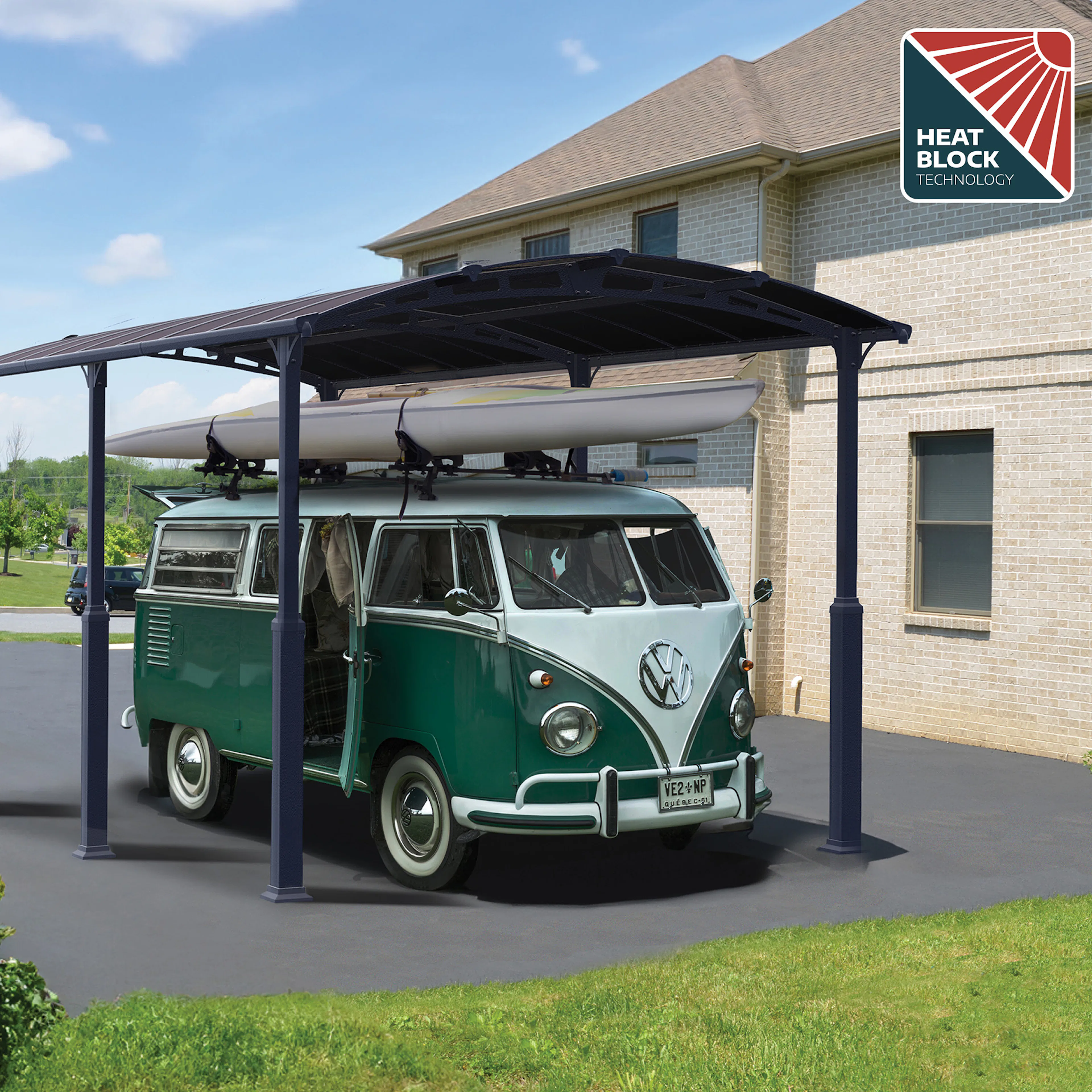 Carport Canopia by Palram Alpine I Metall För Husbil 3,6x6,5 m