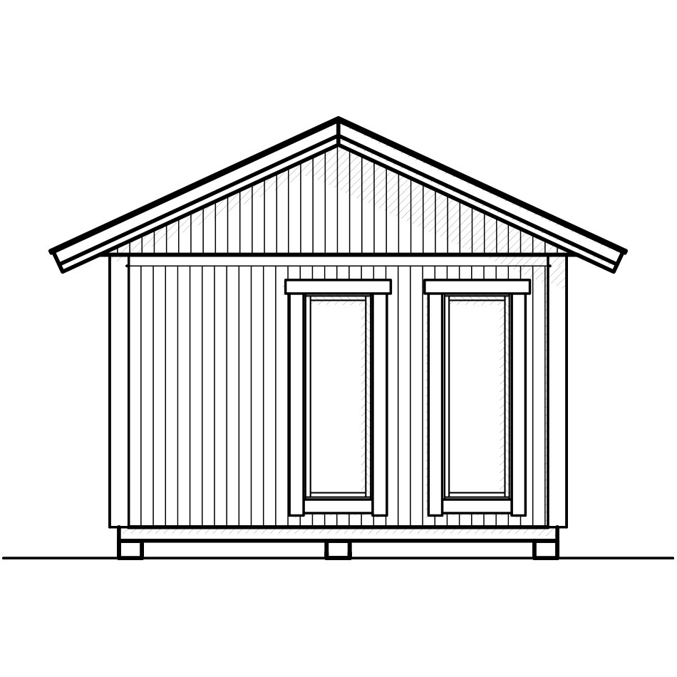 Attefallshus Vibostugan Njuta 20-4 19,6 m² Trähus