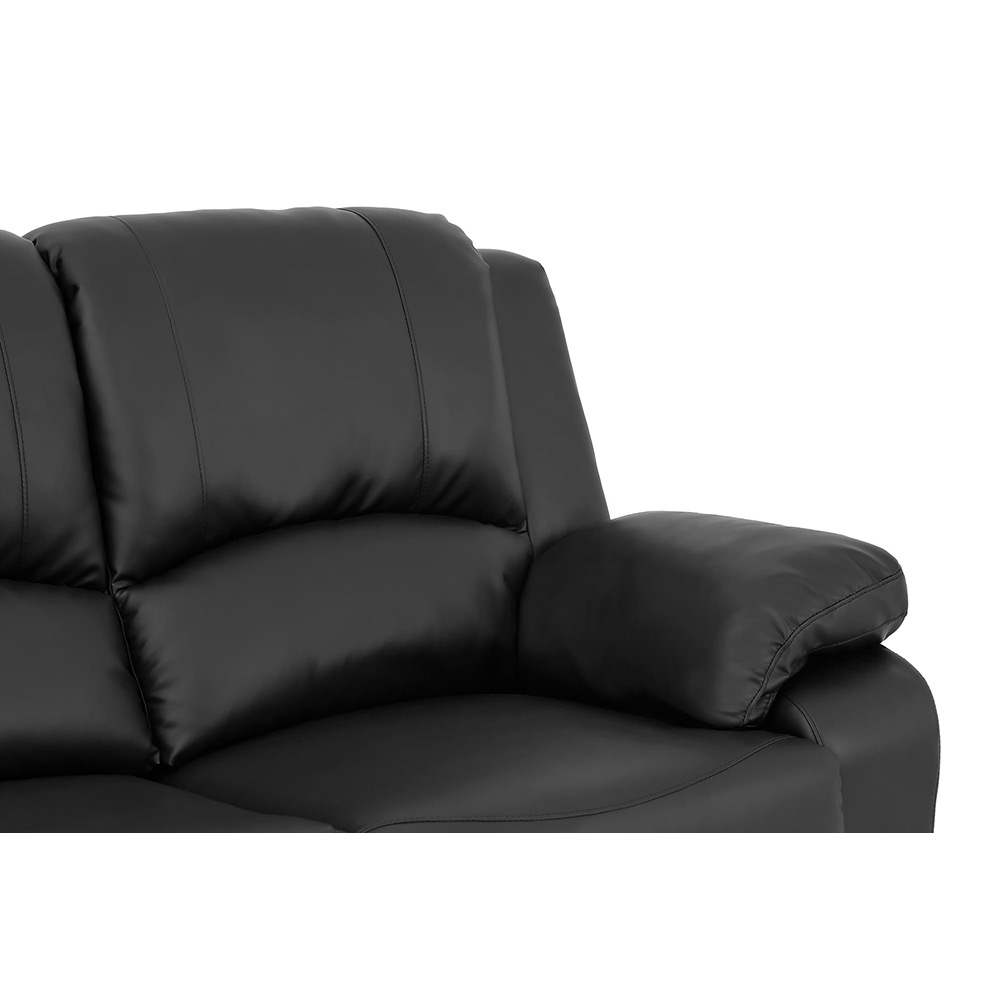 Norbo Reclinersoffa 4-sits Konstläder Svart
