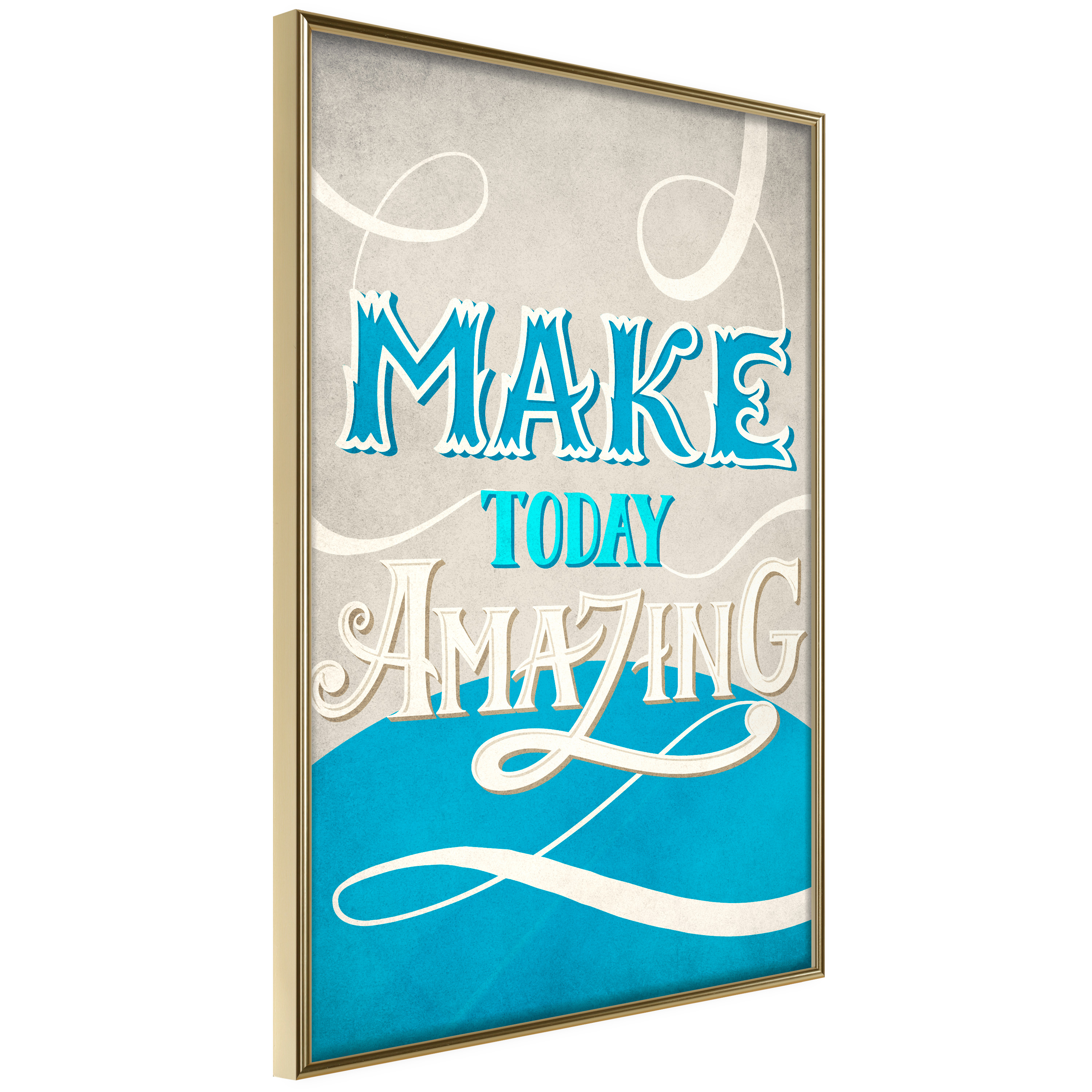 Affisch - Make Today Amazing [Poster] 40x60 Guld ram, 40x60 cm