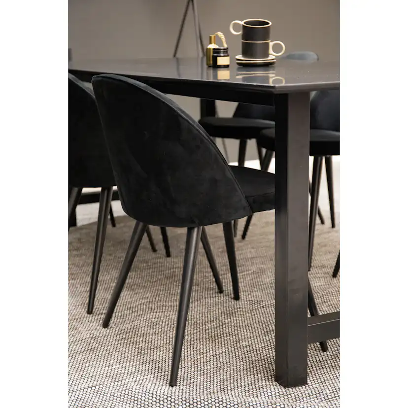 Matgrupp Venture Home Clara med 6 Valentina Stolar Sammet