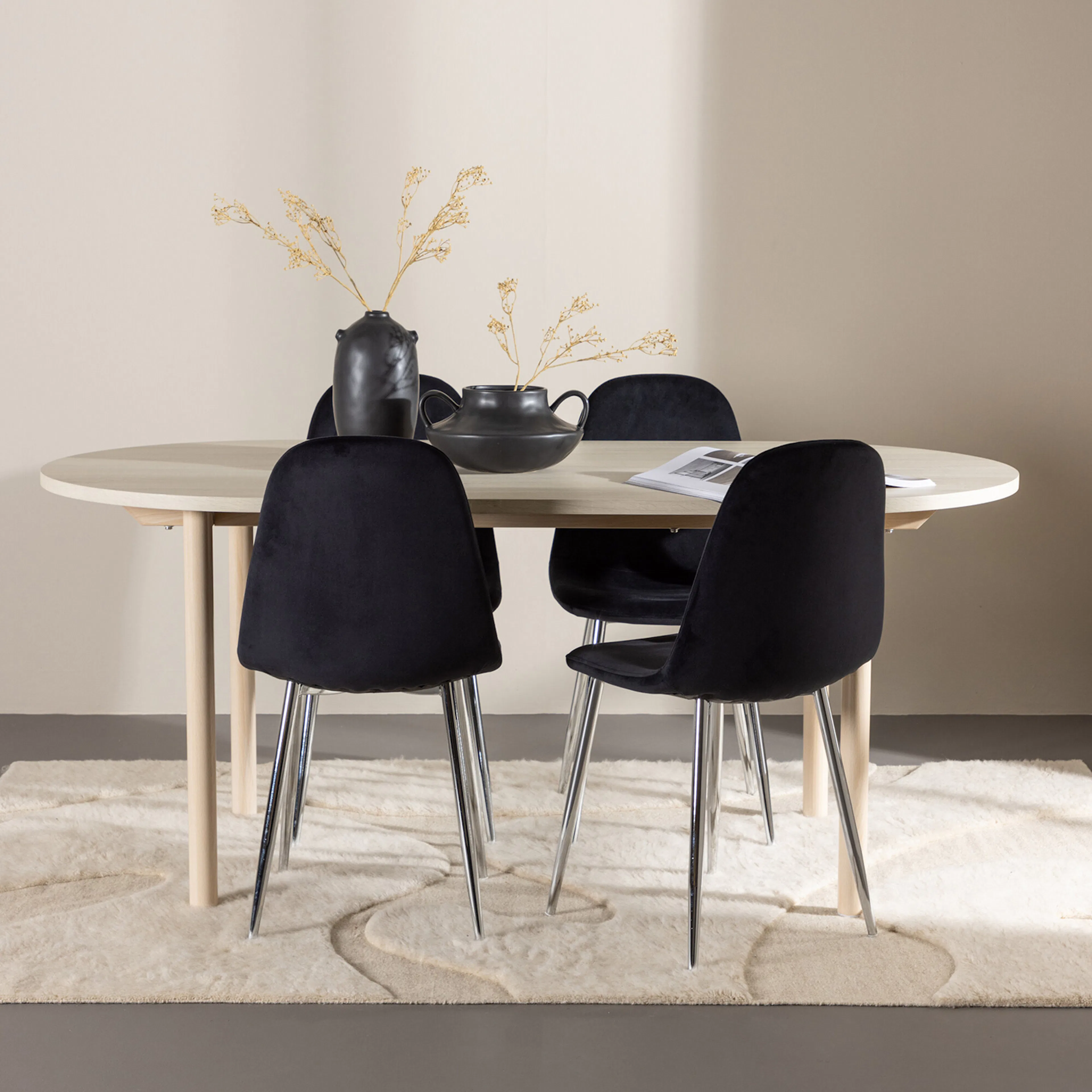 Matgrupp Venture Home Andy 180 med 4 st Polar Stolar Sammet