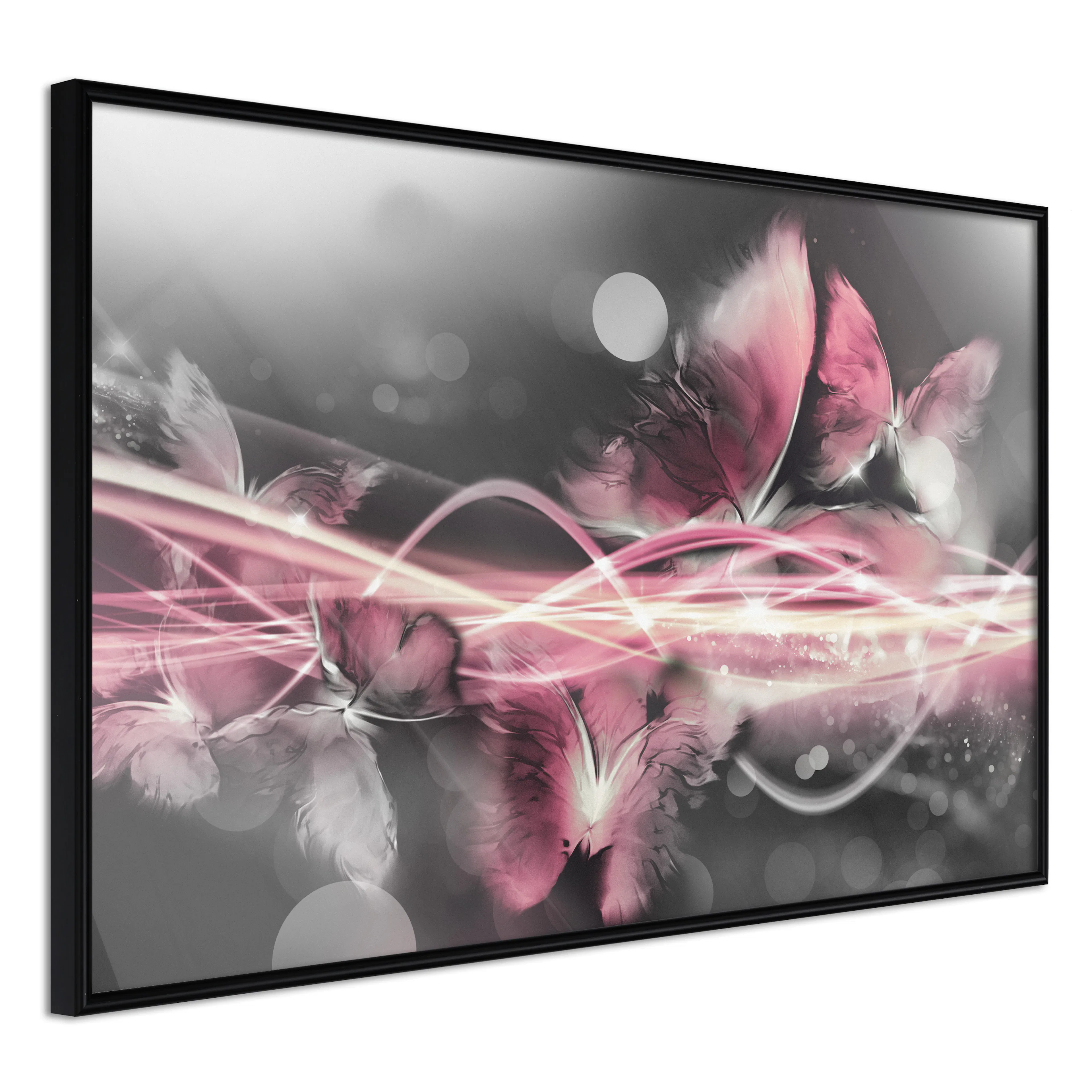 Affisch - Butterfly Flame [Poster] 60x40 Svart ram, 60x40 cm