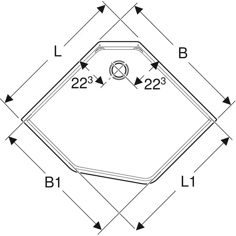 Duschkabin Ifö Showerama Classic Pentagonal