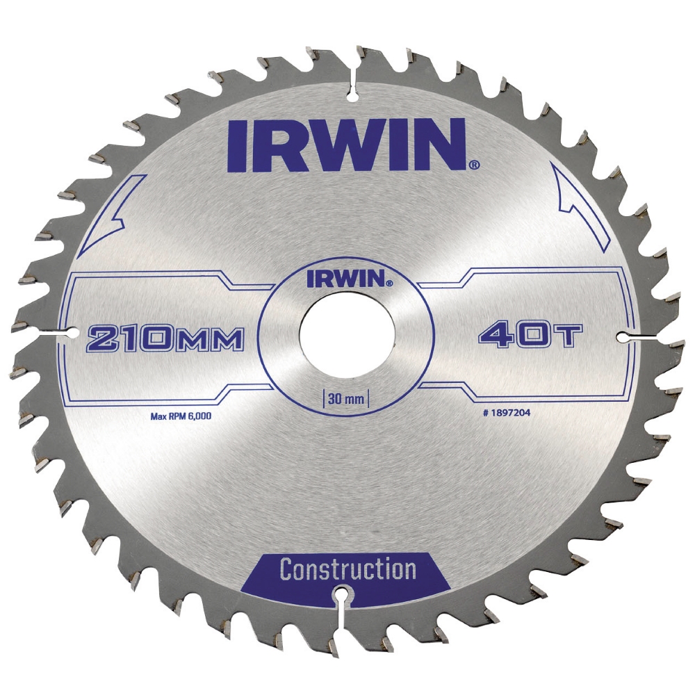 Sågklinga Irwin 210x30/20/16mm 40t 2,5mm