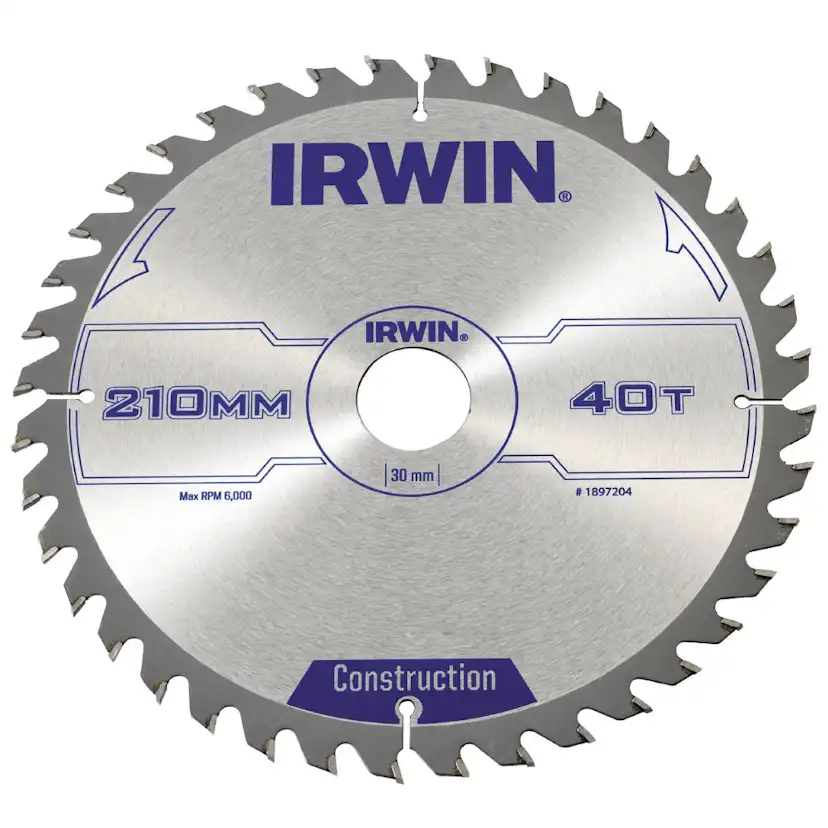 Sågklinga Irwin 210x30/20/16mm 40t 2,5mm