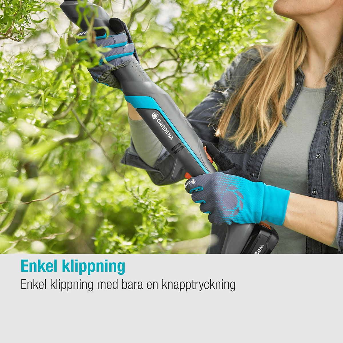 Grensax Gardena EasyCut Batteri P4A utan Batteri och Laddare