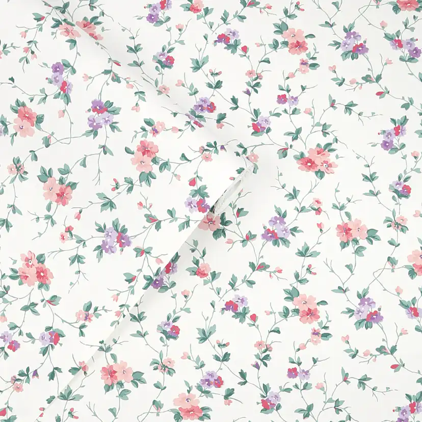 Tapet Laura Ashley Priory Coral Rosa 122765