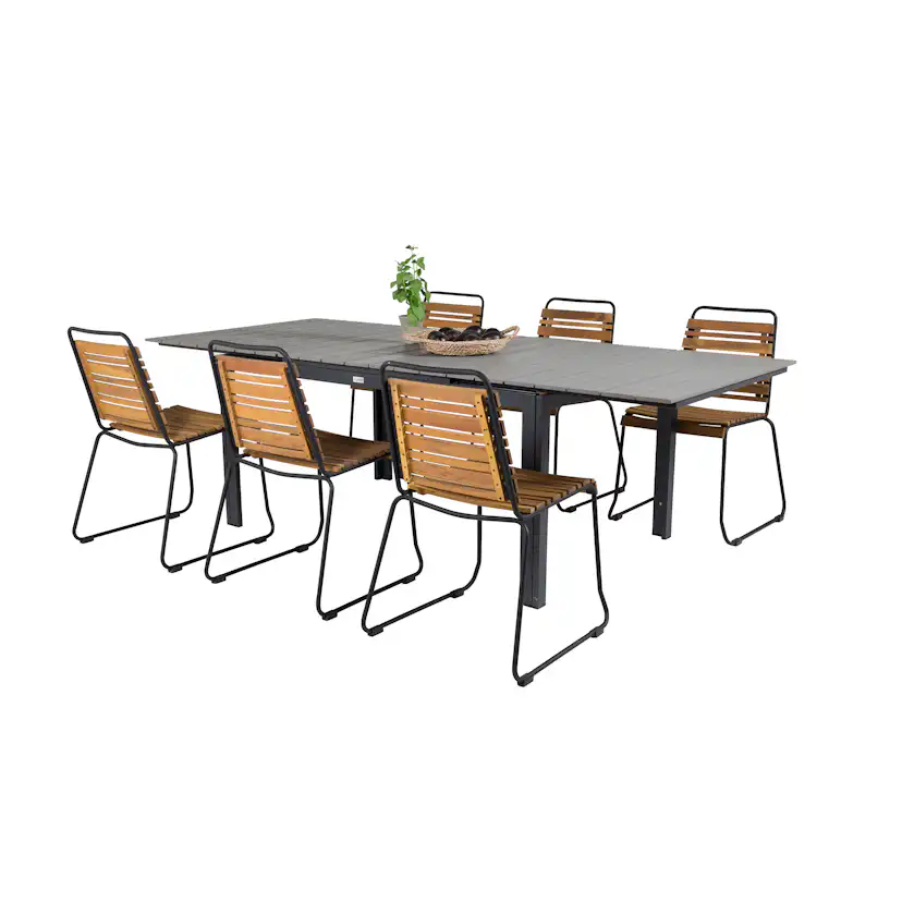 Matgrupp Venture Home Lova 160/240 med 6 Berfin Matstolar