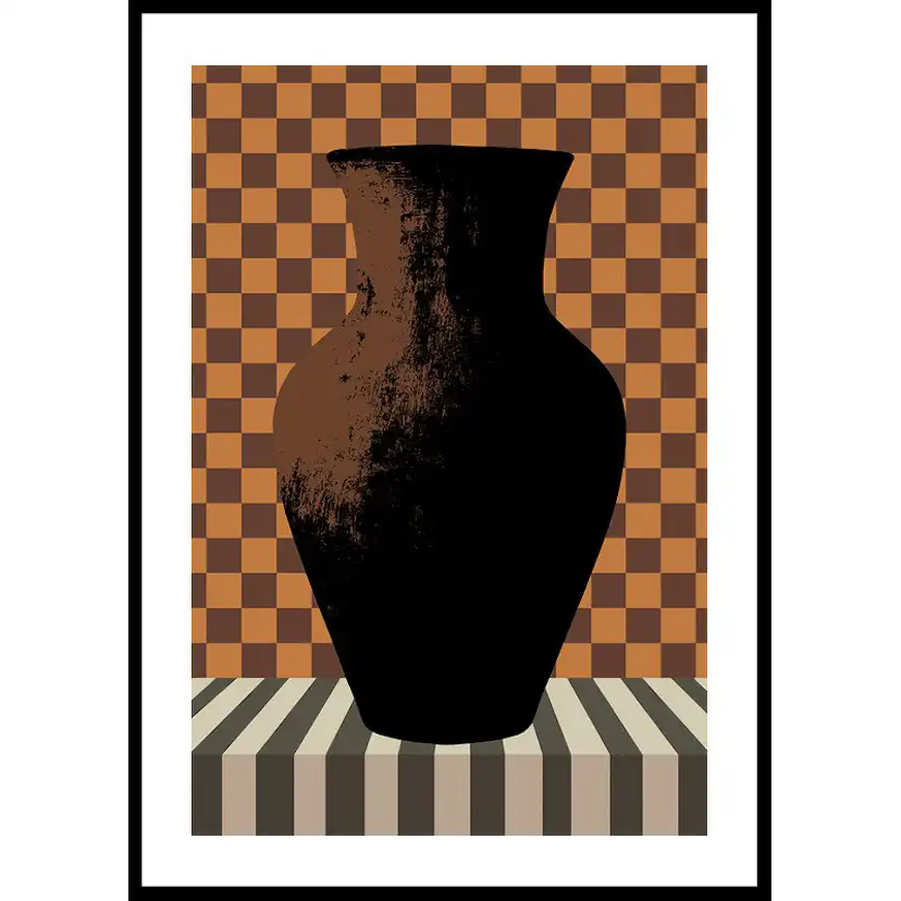 Poster Gallerix Checkered Vintage Vase No3