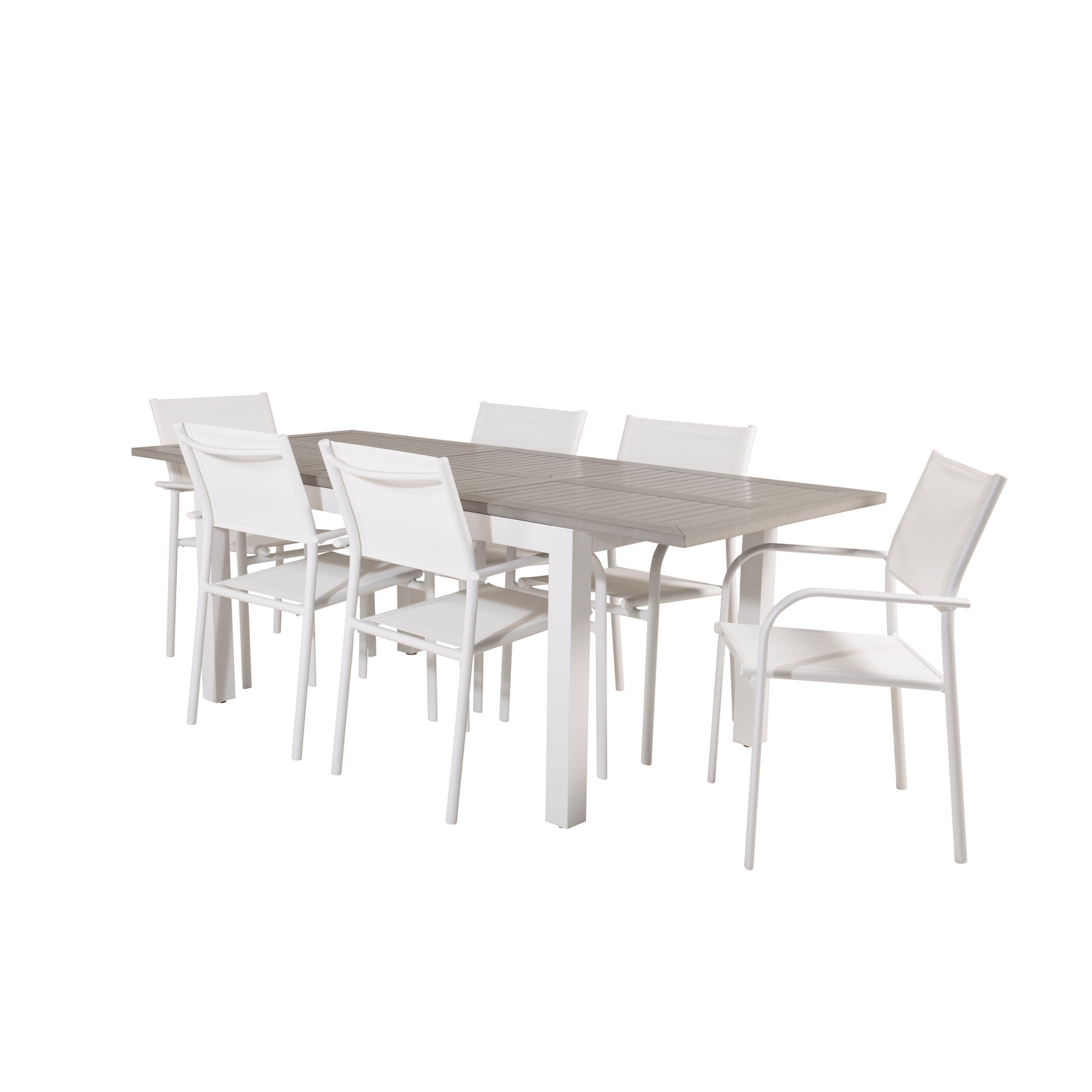 Matgrupp Venture Home Aleyna 152/210 med 6 Siri Karmstolar