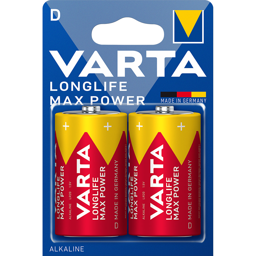 Batteri VARTA Alkaliska Max Power LR20/D 2-Pack