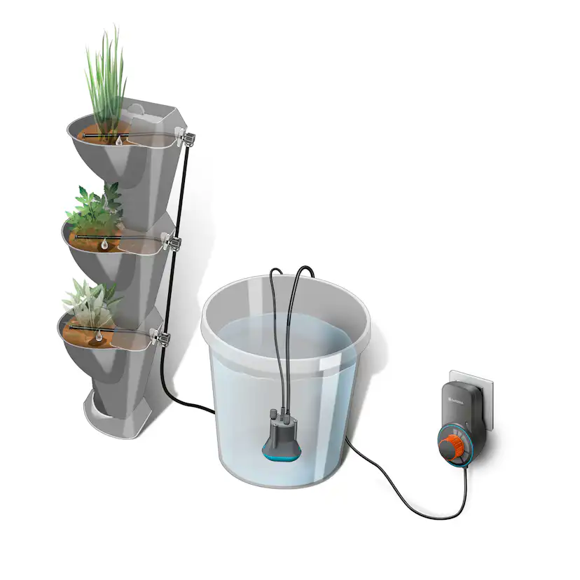 Bevattningsset Gardena Nature Up! Transformator och Pump