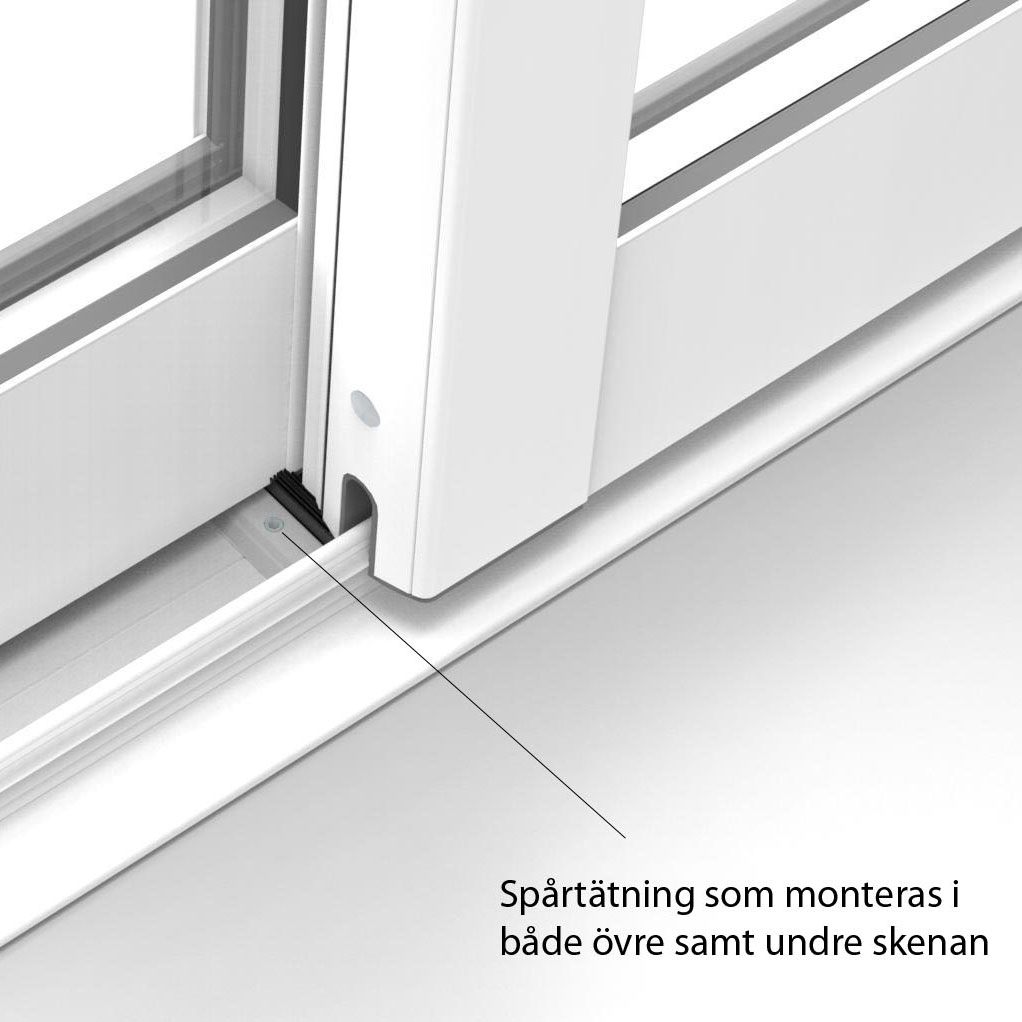 Skjutfönster Landskap med Panelvägg Robust Året Runt