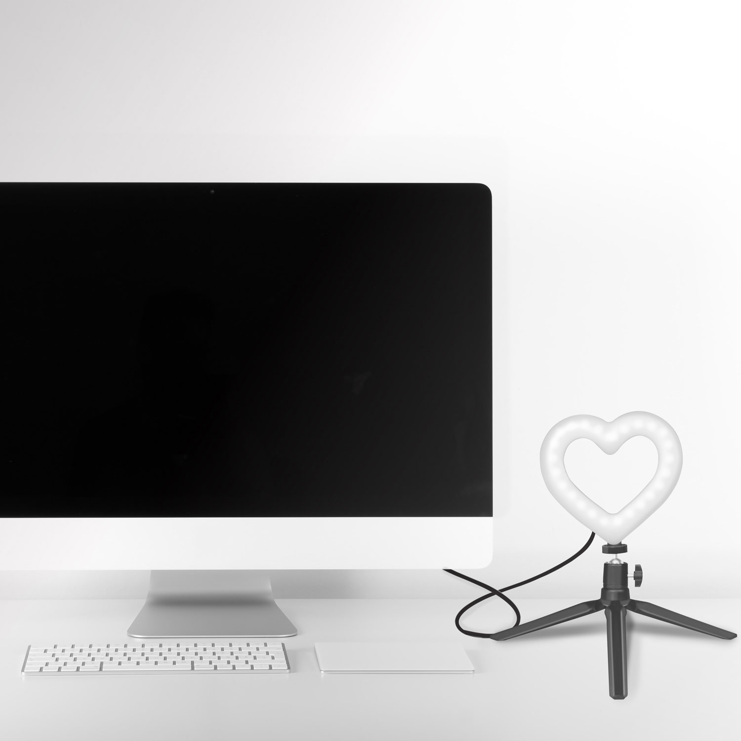 Ljusring LogiLink Hjärtform RGB Med Bordsstativ