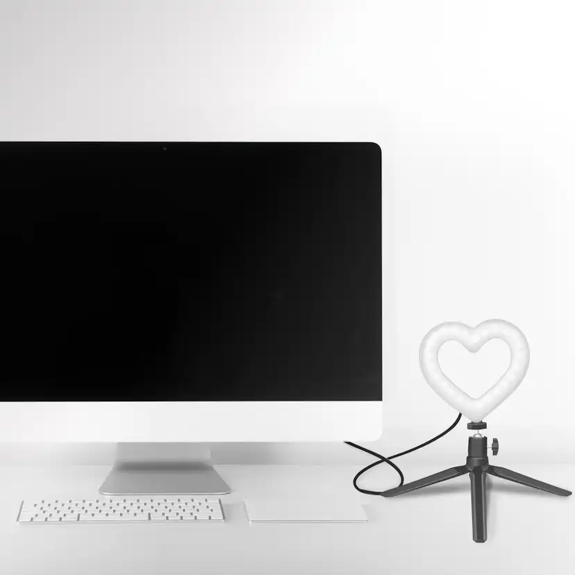 Ljusring LogiLink Hjärtform RGB Med Bordsstativ