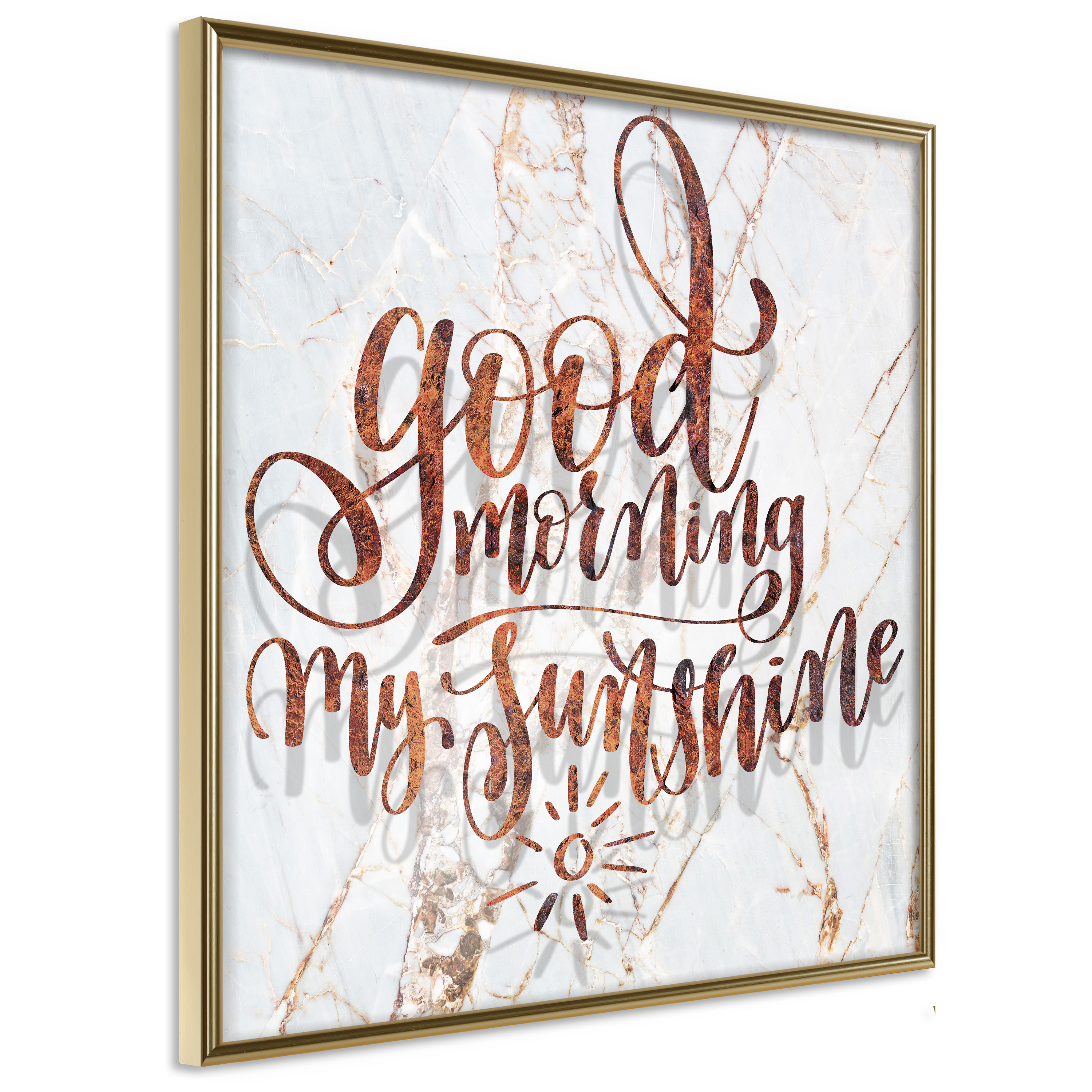 Affisch - Good Morning My Sunshine (Square) [Poster] 20x20 Guld ram, 20x20 cm