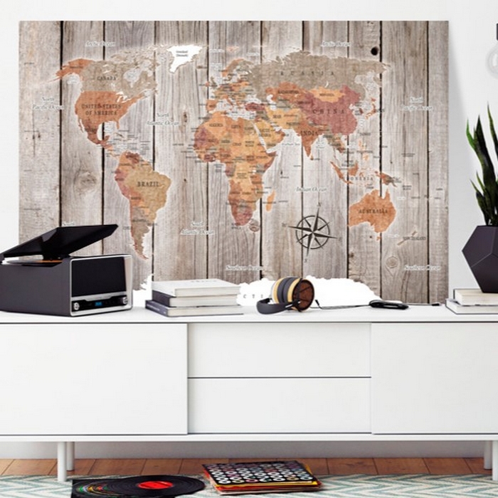 Tavla Arkiio World Map Wooden Stories