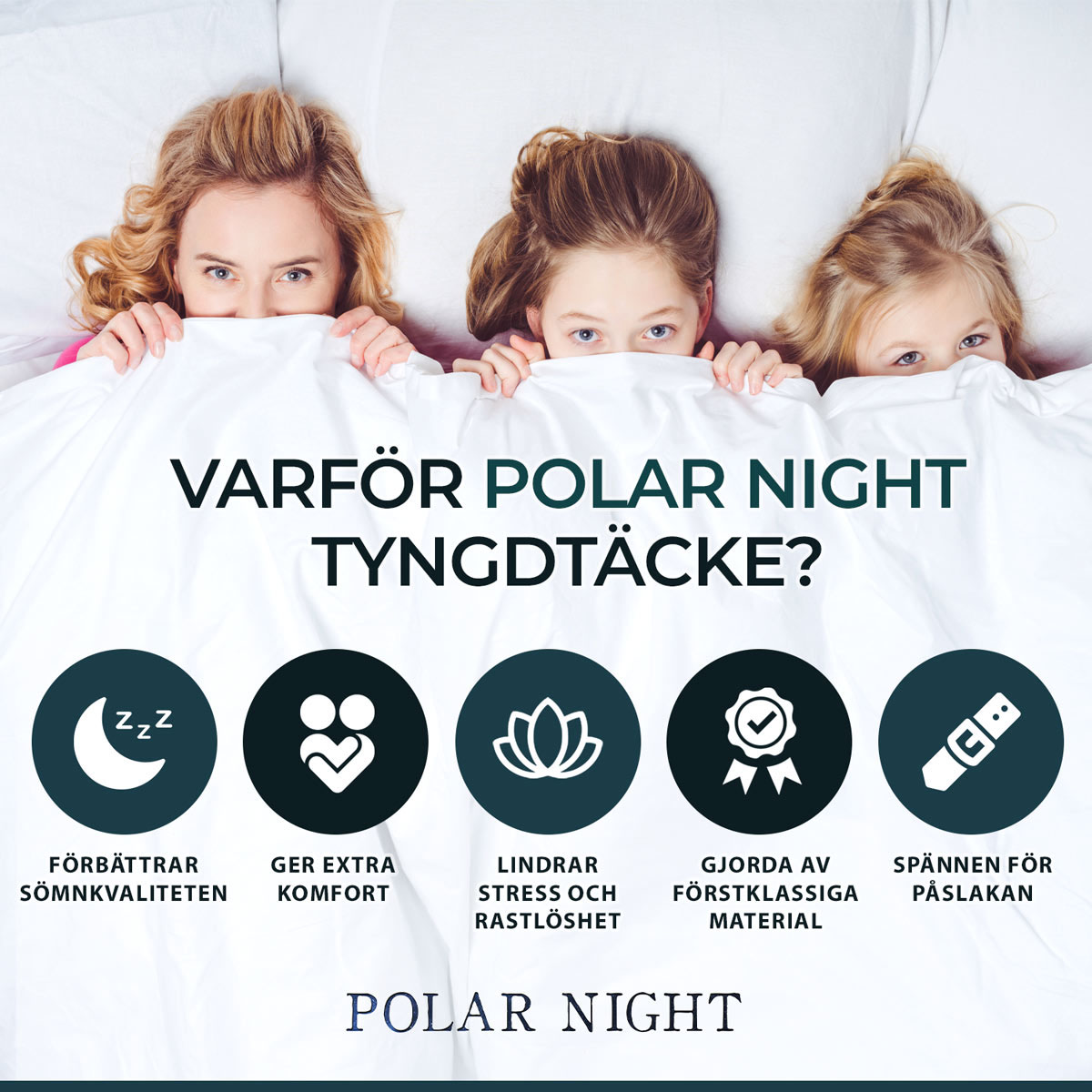 Tyngdtäcke Polar Night 150x200 cm