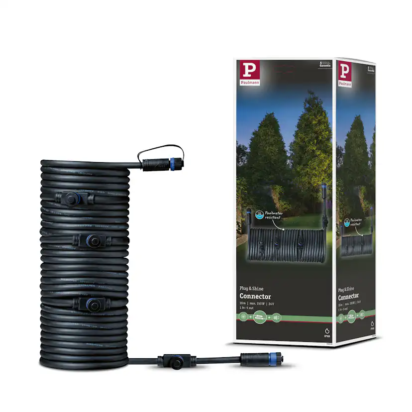 Anslutningskabel Paulmann Plug & Shine IP68 1in-1ut