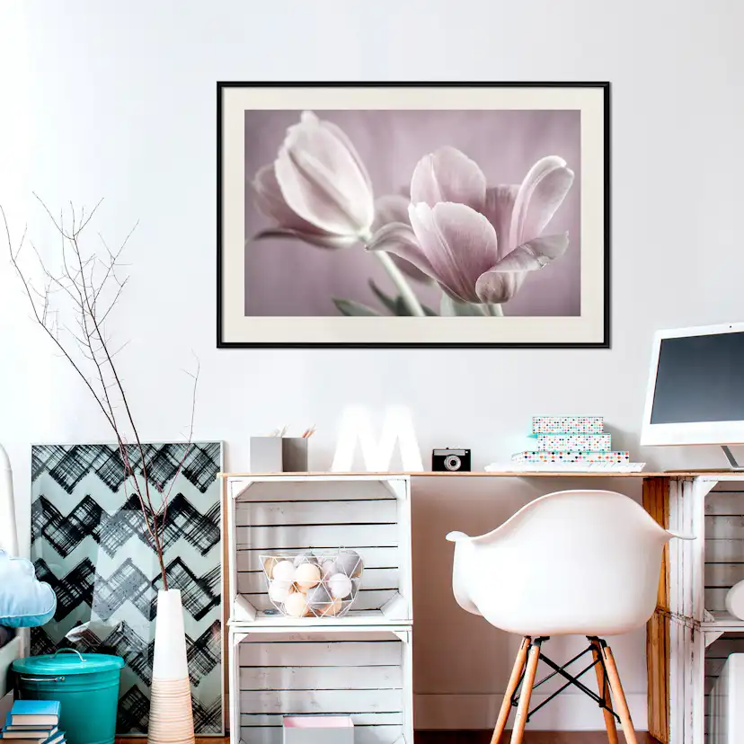 Poster Artgeist Affisch Pink Tulips