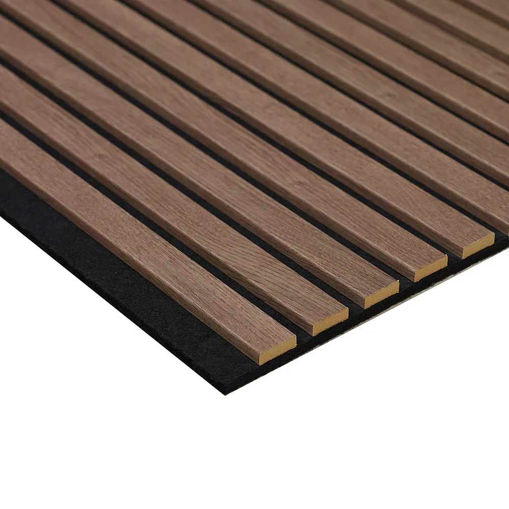 Akustikpanel Lundbergs Harmoni Svart Filt 2590x615x20 mm Kastanj