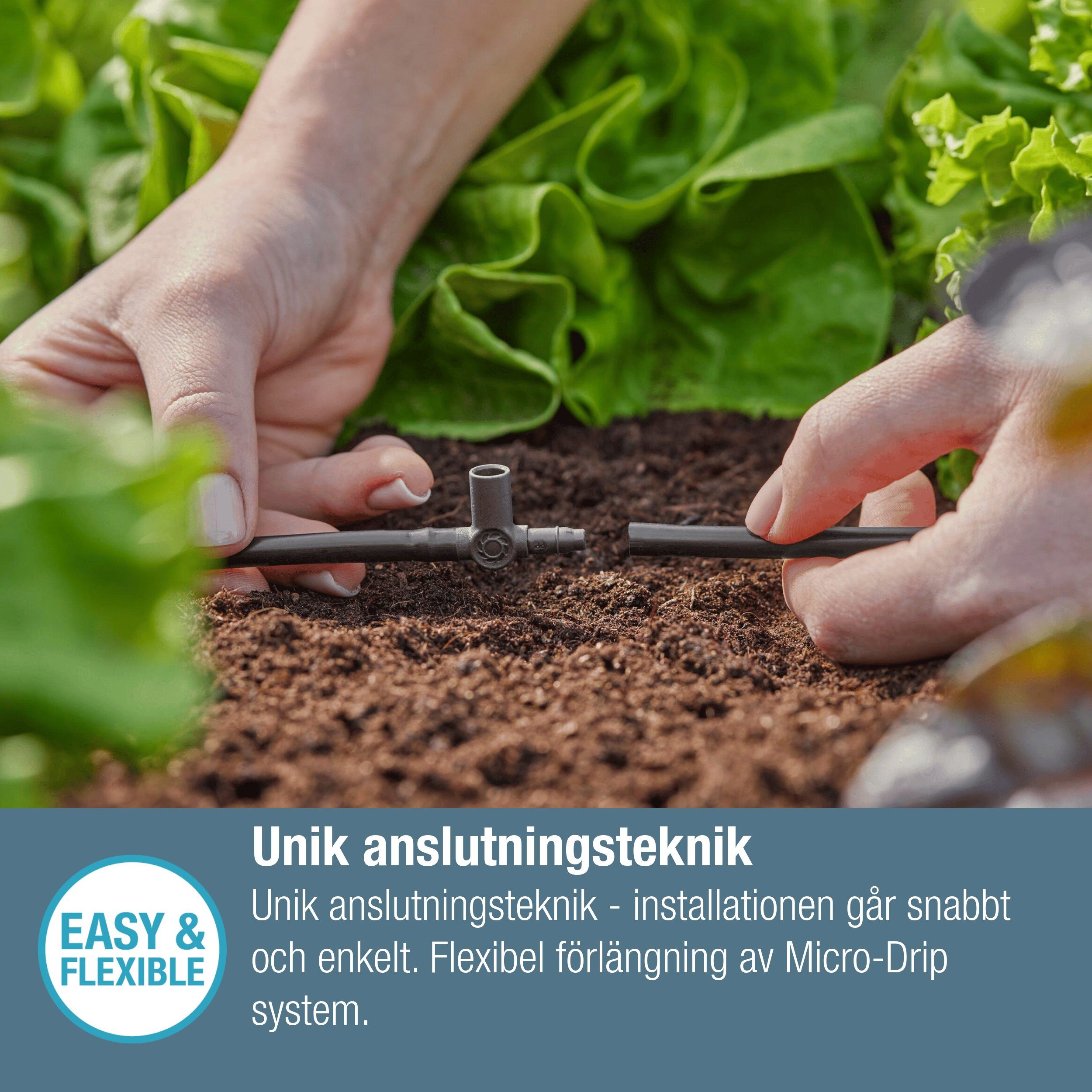 T-koppling Gardena Micro-Drip med Spridarfäste 4,6 mm (3/16")