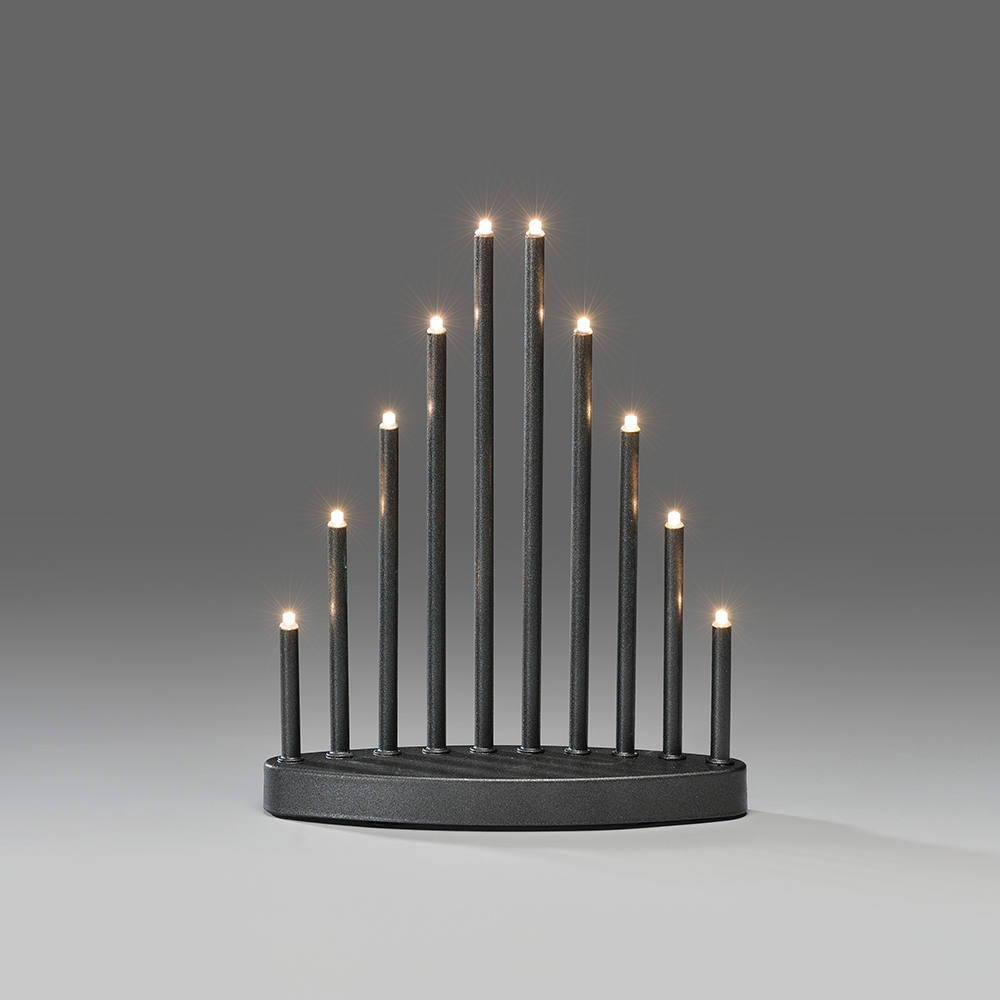 Adventsljusstake Gnosjö Konstsmide 10L Batteridriven