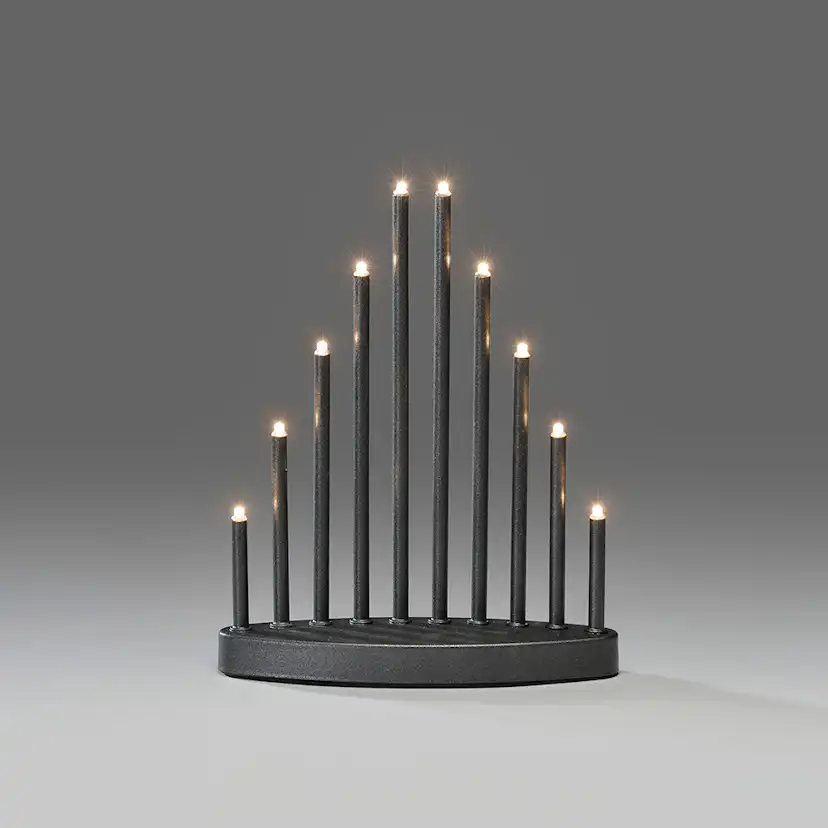 Adventsljusstake Gnosjö Konstsmide 10L Batteridriven