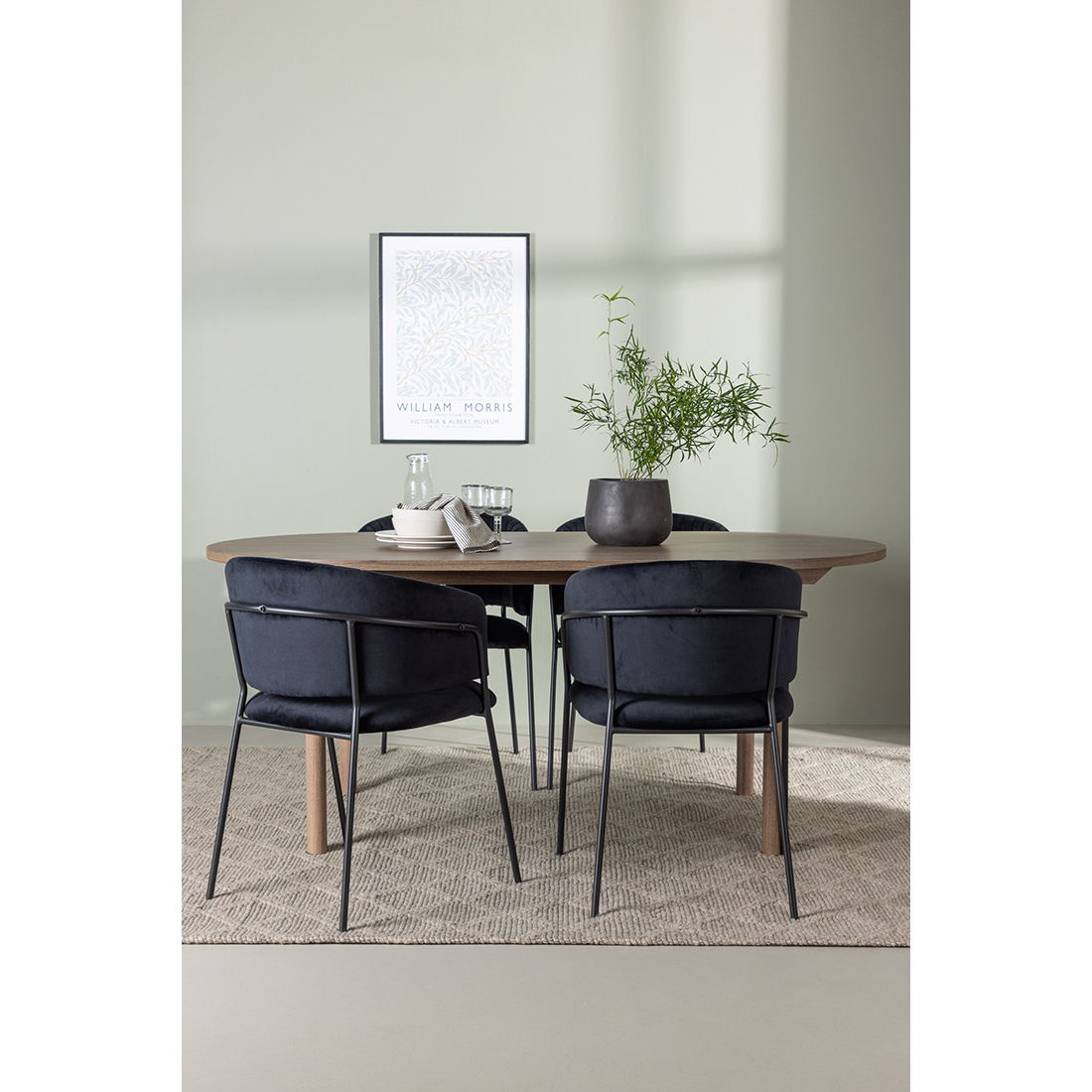 Matgrupp Venture Home Andy Ø120 cm med 4st Selma Matstolar