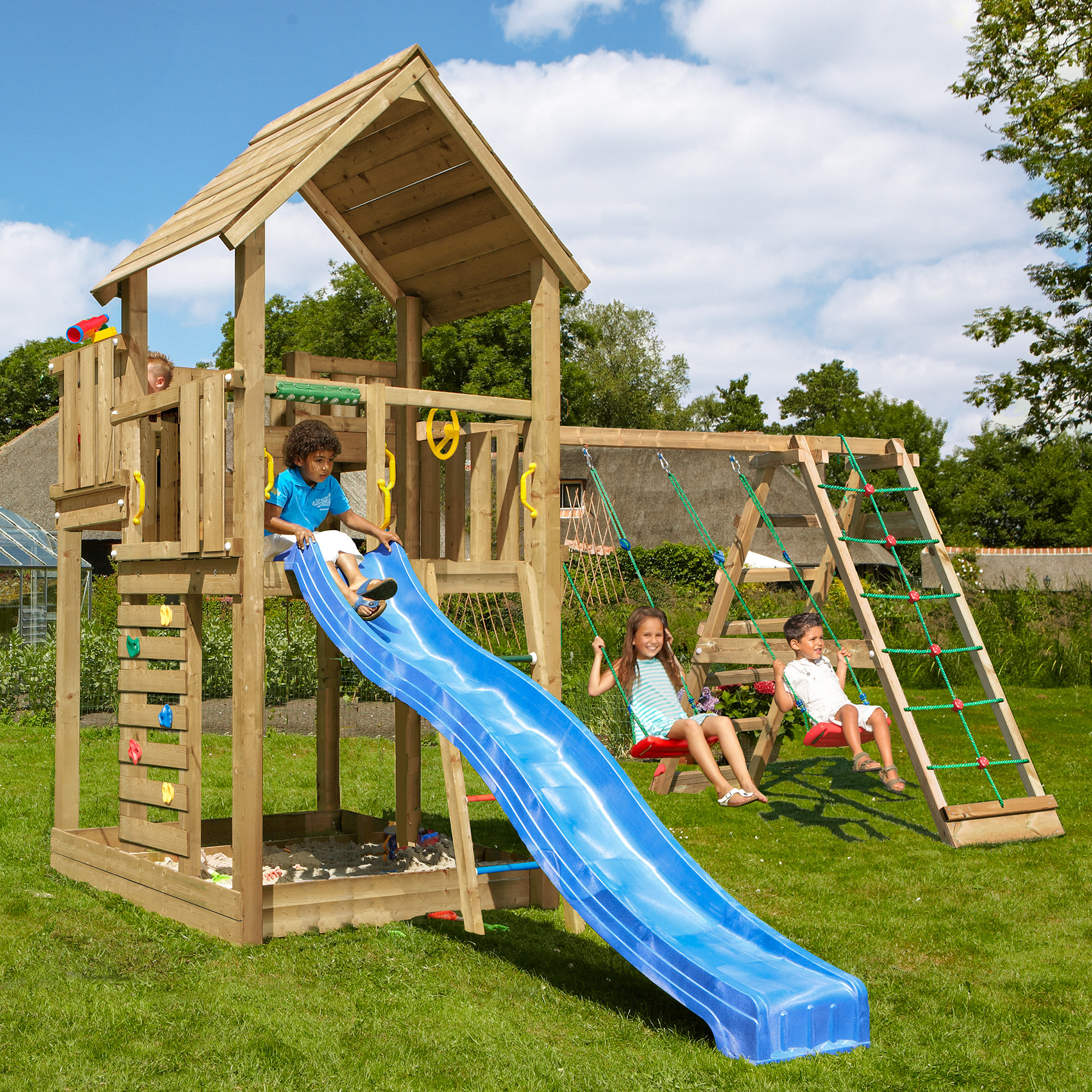 Lektorn Jungle Gym Palace 2.1 Climb Modul 220 Blå Rutschkana
