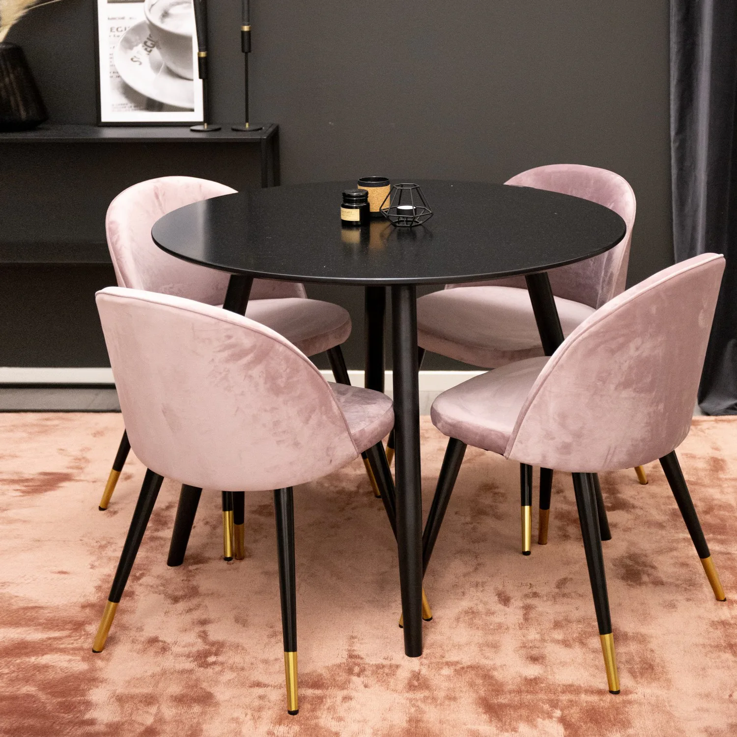 Svart/Rosa/Mässing