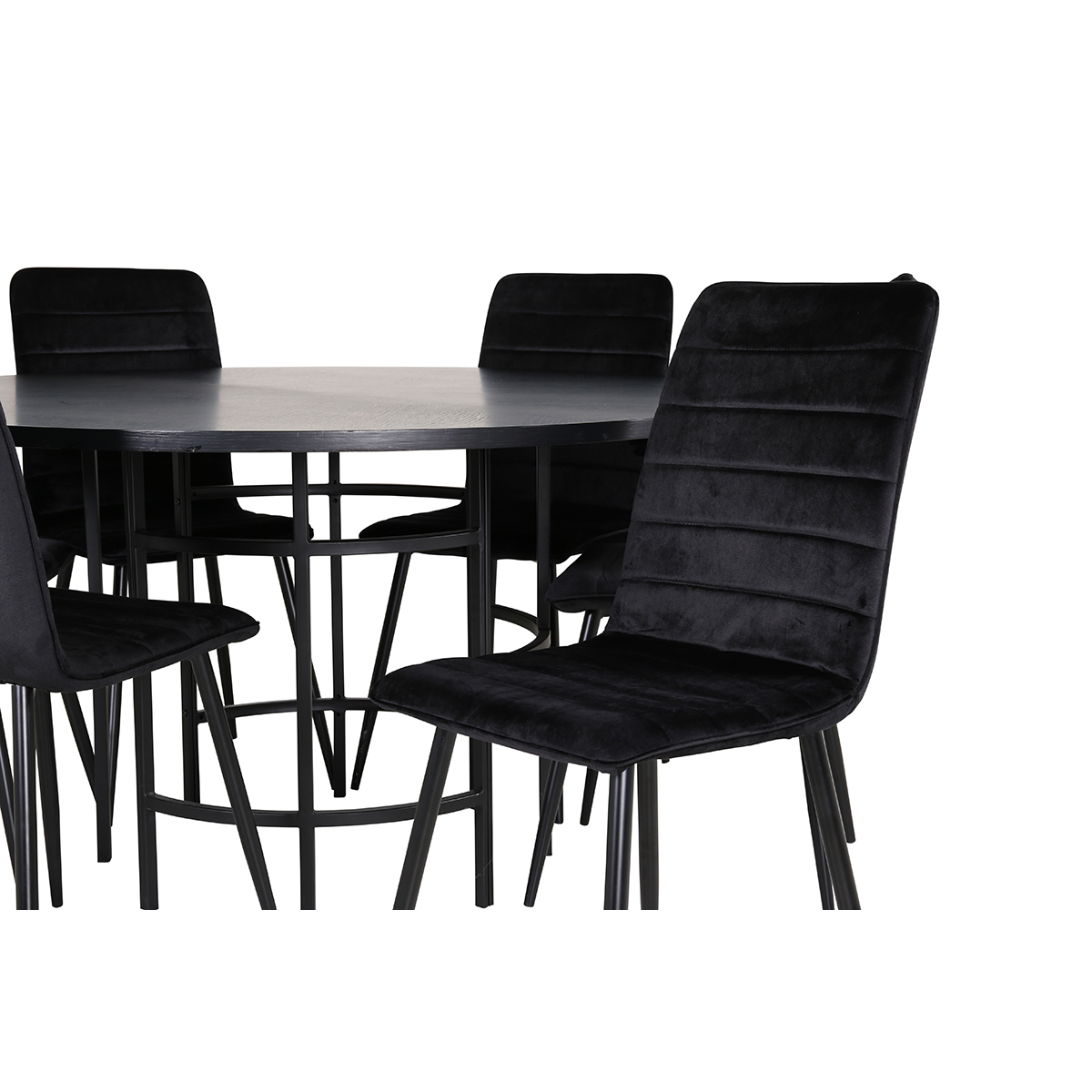Copenhagen - Dining Table round - Black / Black+Windu Lyx Ch Svart