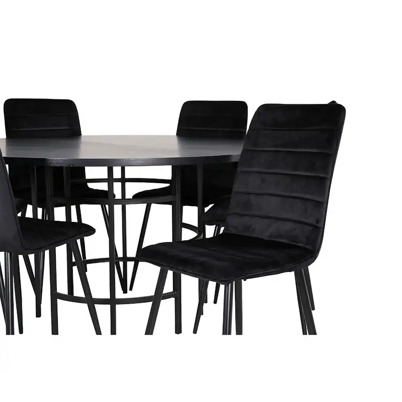 Copenhagen - Dining Table round - Black / Black+Windu Lyx Ch Svart