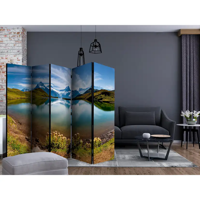 Rumsavdelare Arkiio Lake with Mountain Reflection Switzerland II 225x172 cm